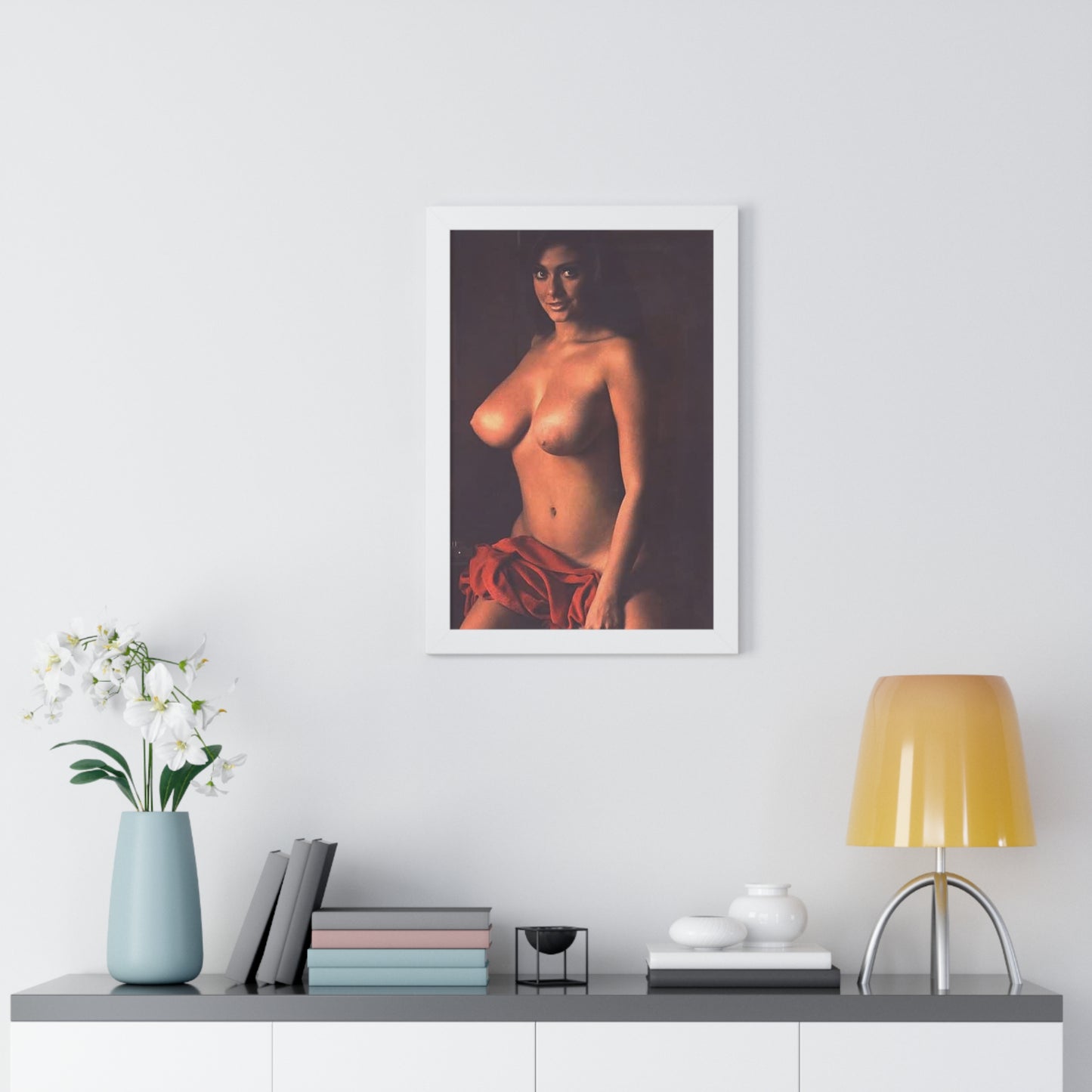 Framed Vertical Poster Playboy Playmate Cynthia Myers Nude