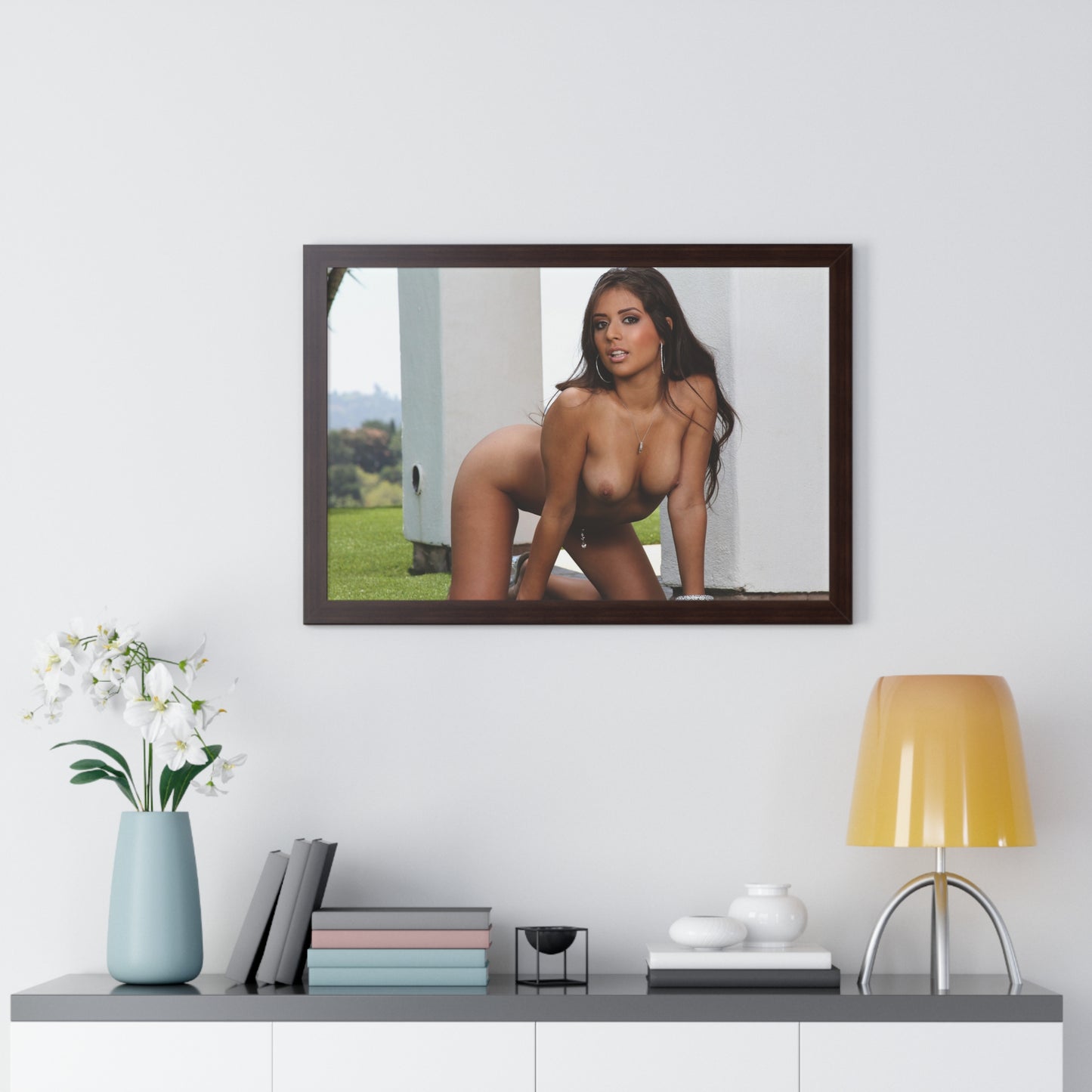 Framed Horizontal Poster Porn Star Jynx Maze Nude