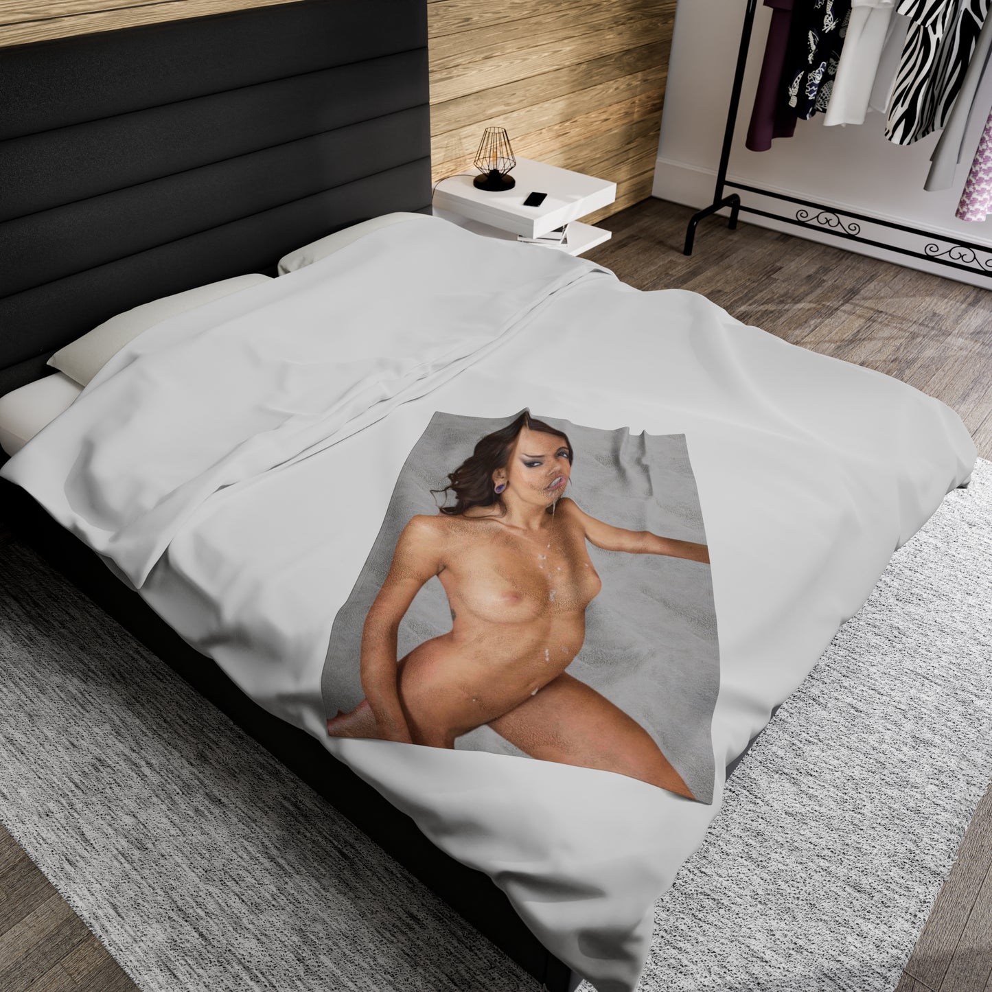 Velveteen Plush Blanket Janice Griffith Nude