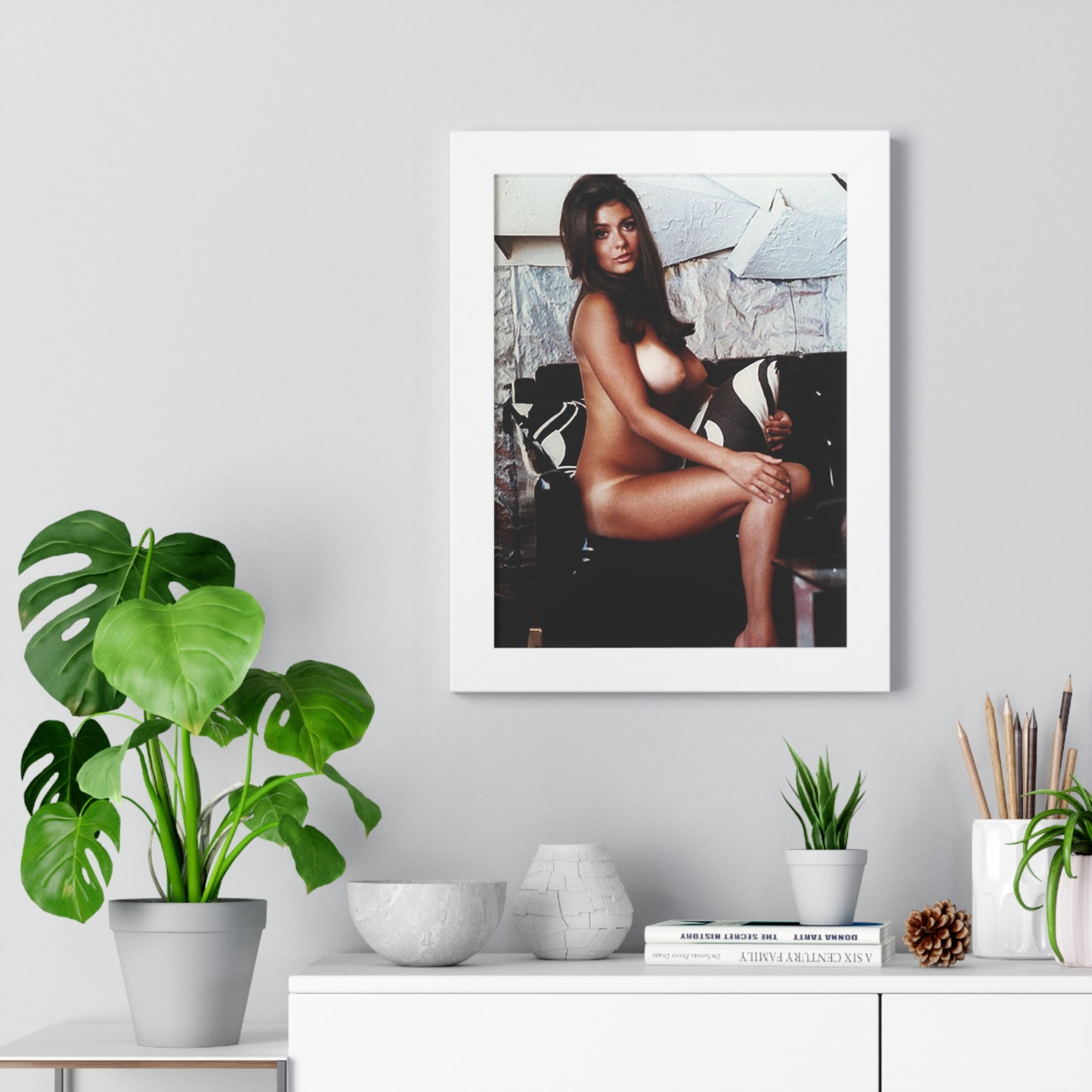 Framed Vertical Poster Playboy Playmate Cynthia Myers Nude