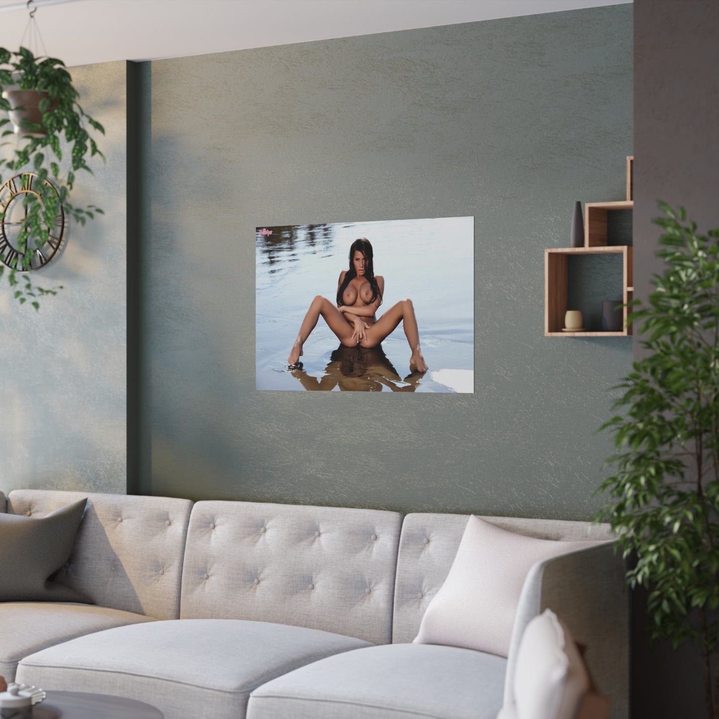 Satin Posters (210gsm) Madison Ivy Nude at the Beach