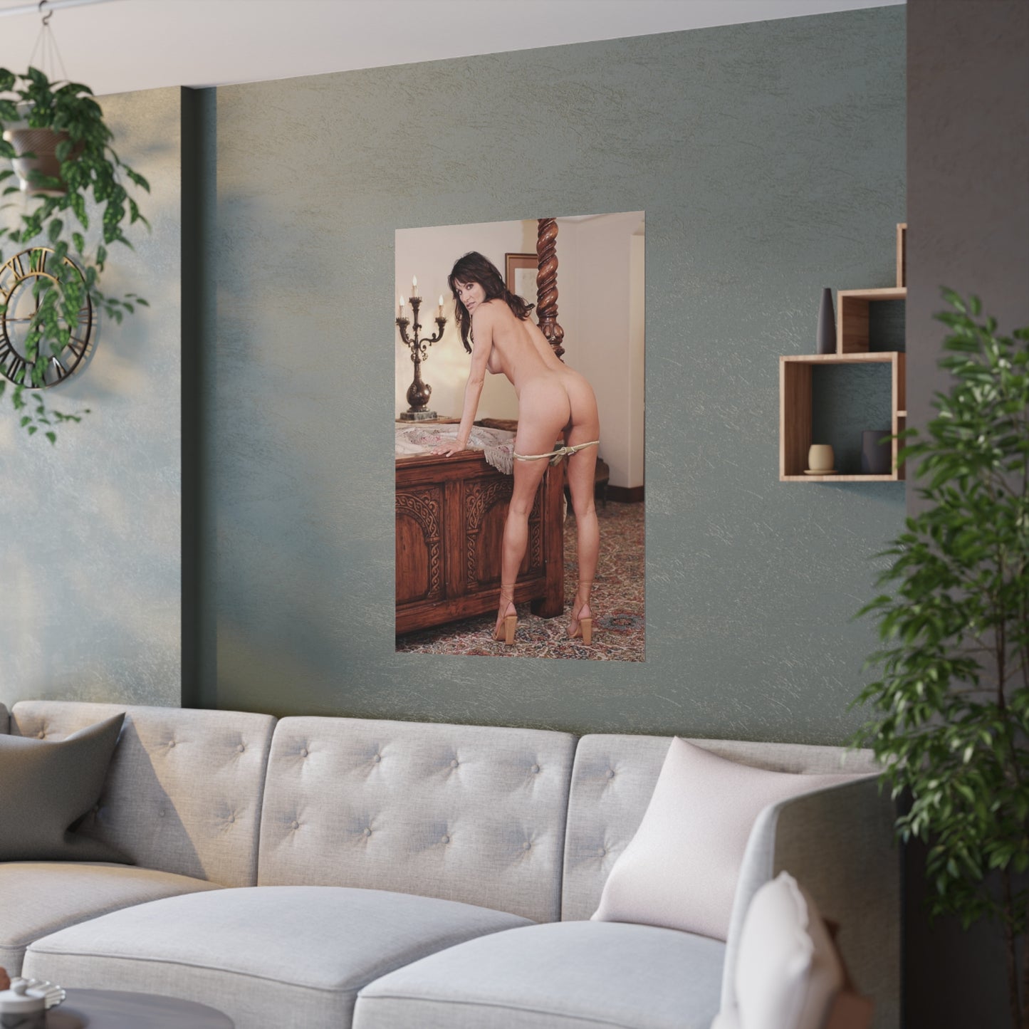 Satin Posters (210gsm) Retro Pornstar Sydnee Steele Nude