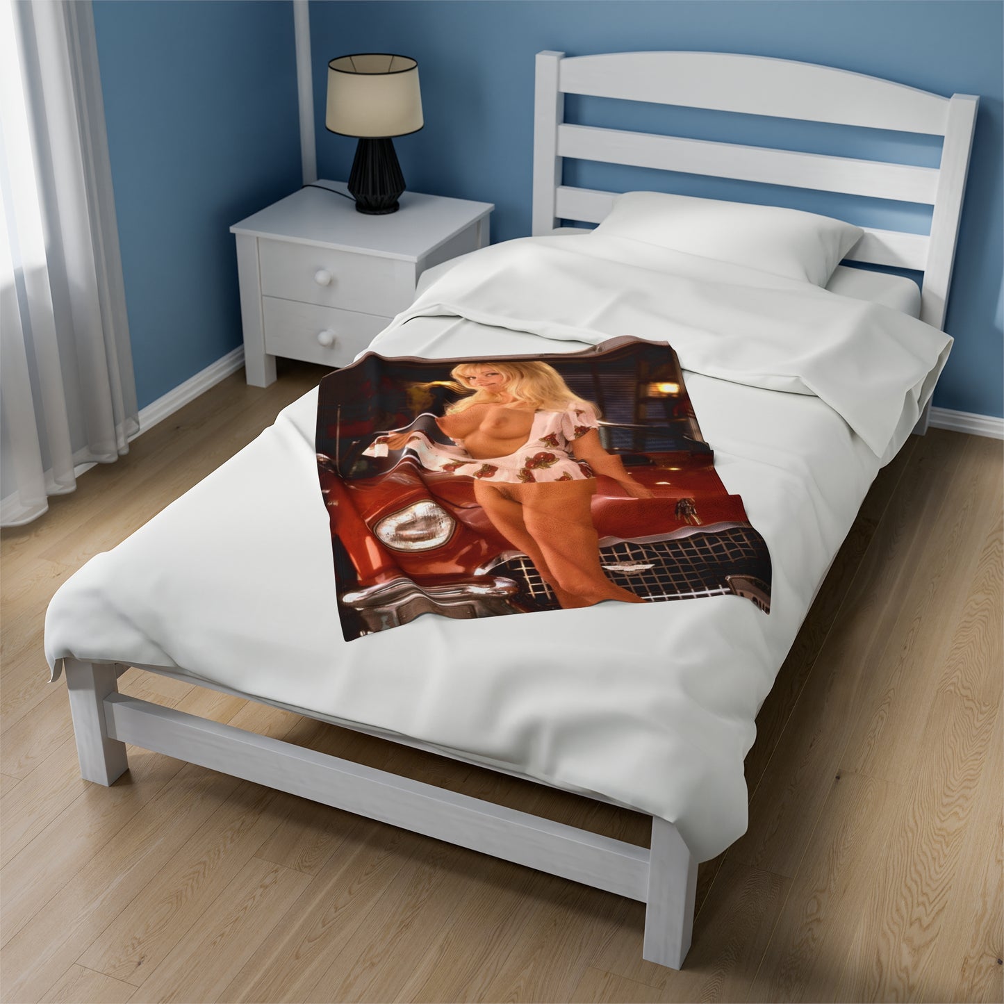 Velveteen Plush Blanket Playboy Playmate August 1998 Angela Little