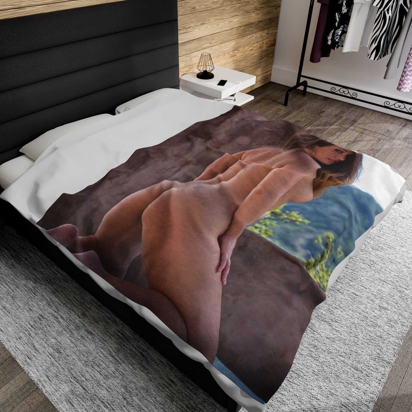 Velveteen Plush Blanket Eva Lovia Nude