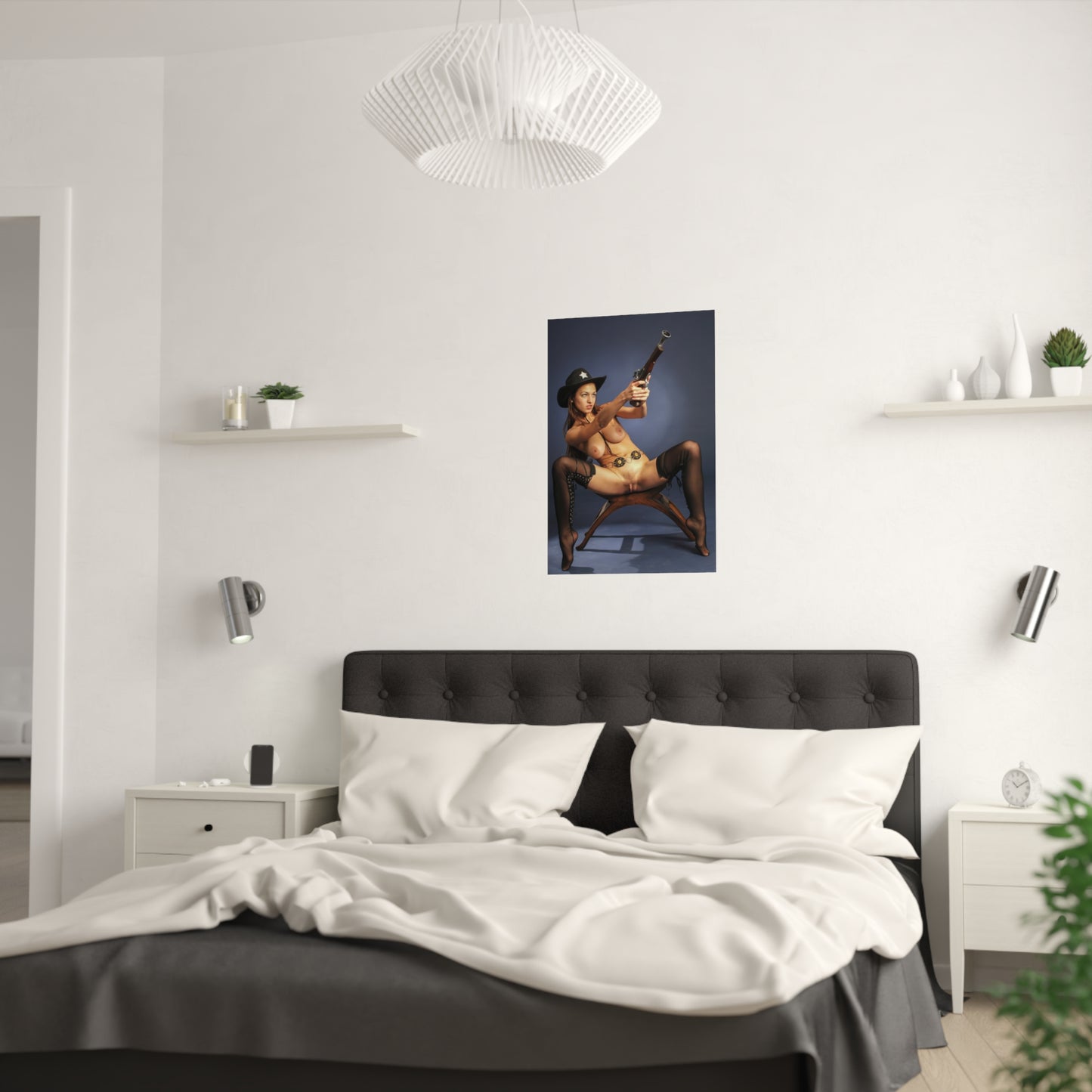 Satin Posters (210gsm) Naked Chicks With Guns