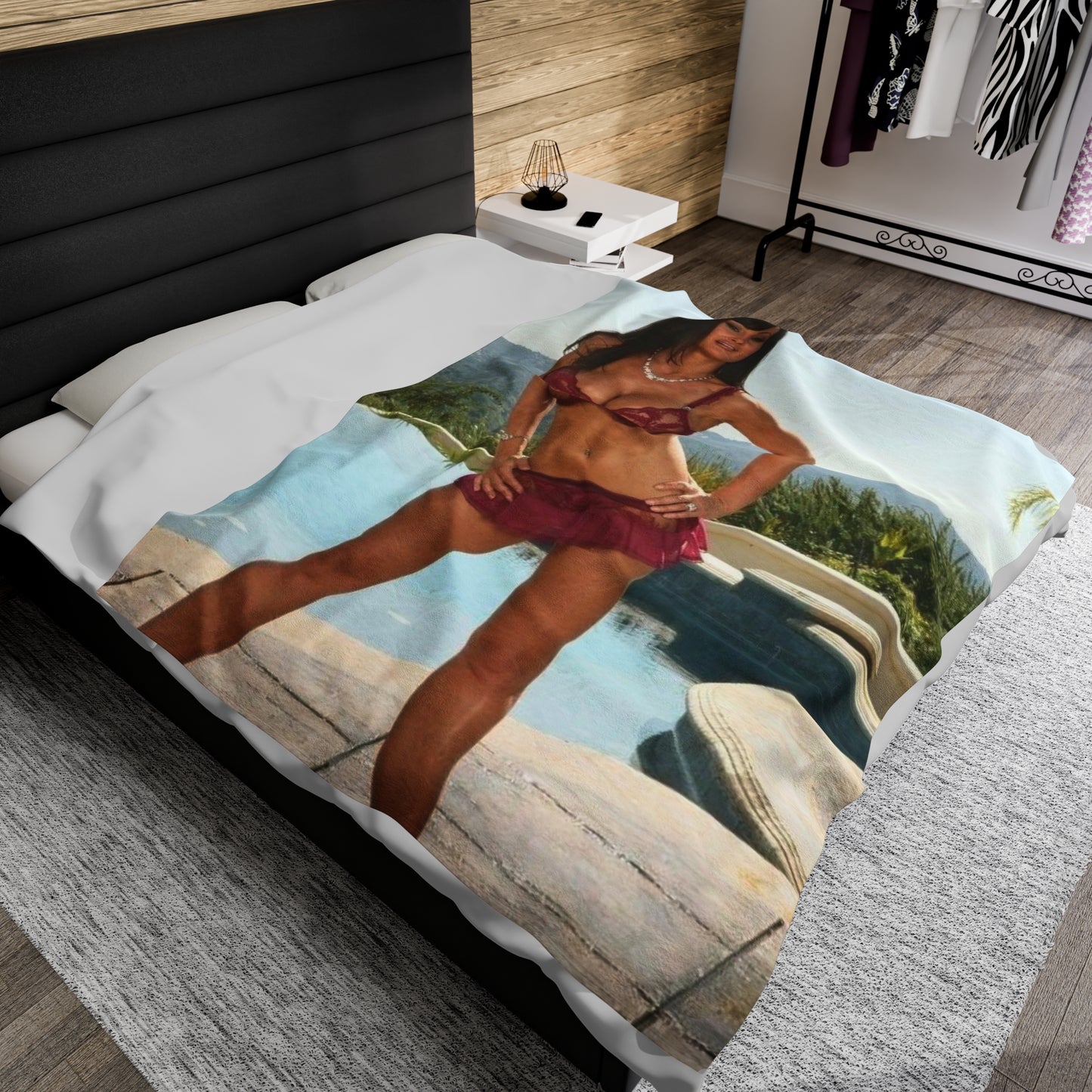 Velveteen Plush Blanket Lisa Ann Lingerie
