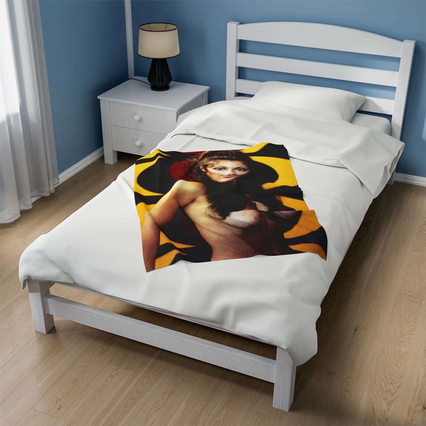 Velveteen Plush Blanket Cynthia Myers Nude