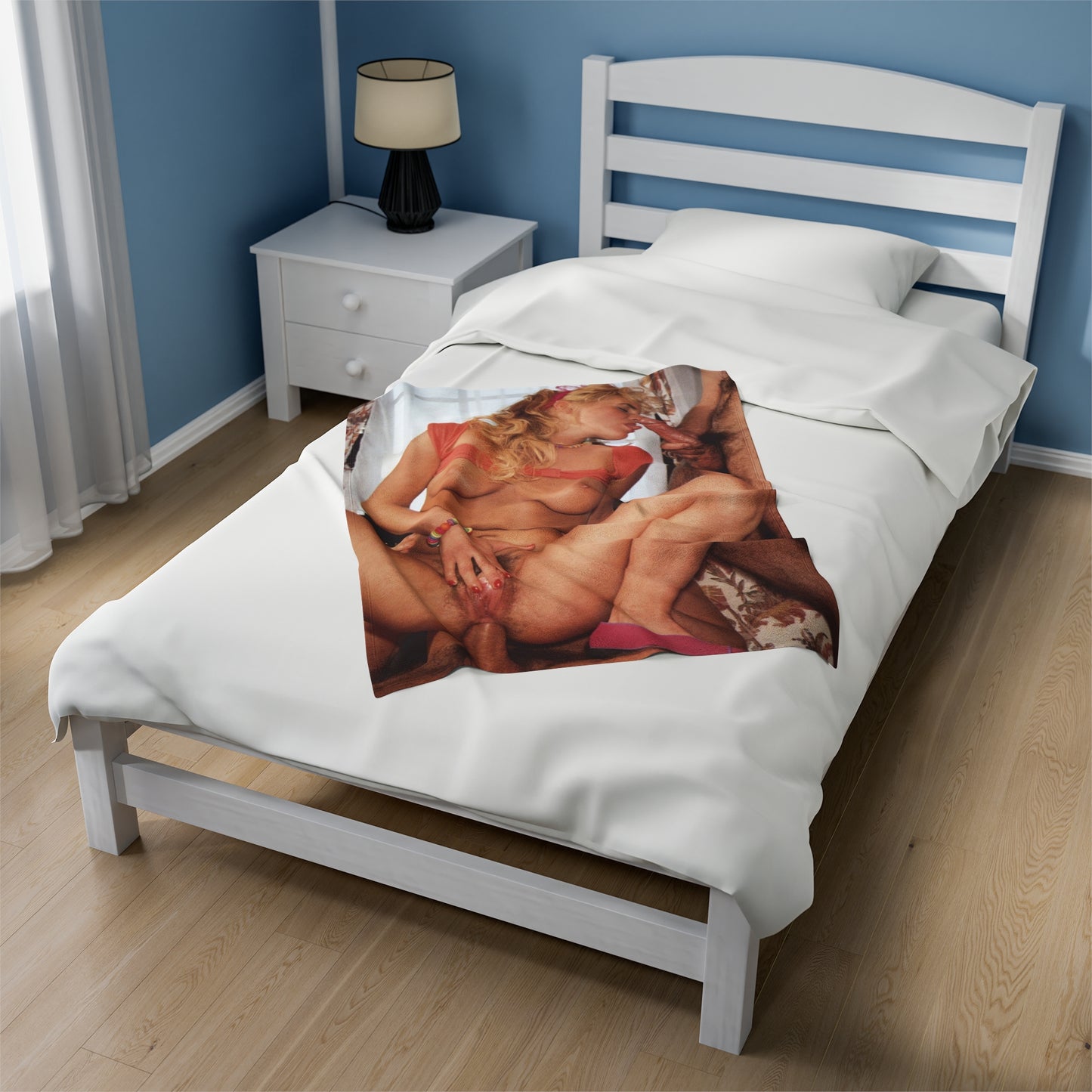 Velveteen Plush Blanket Classic Retro Porn Scene Porn Star Nude Naked