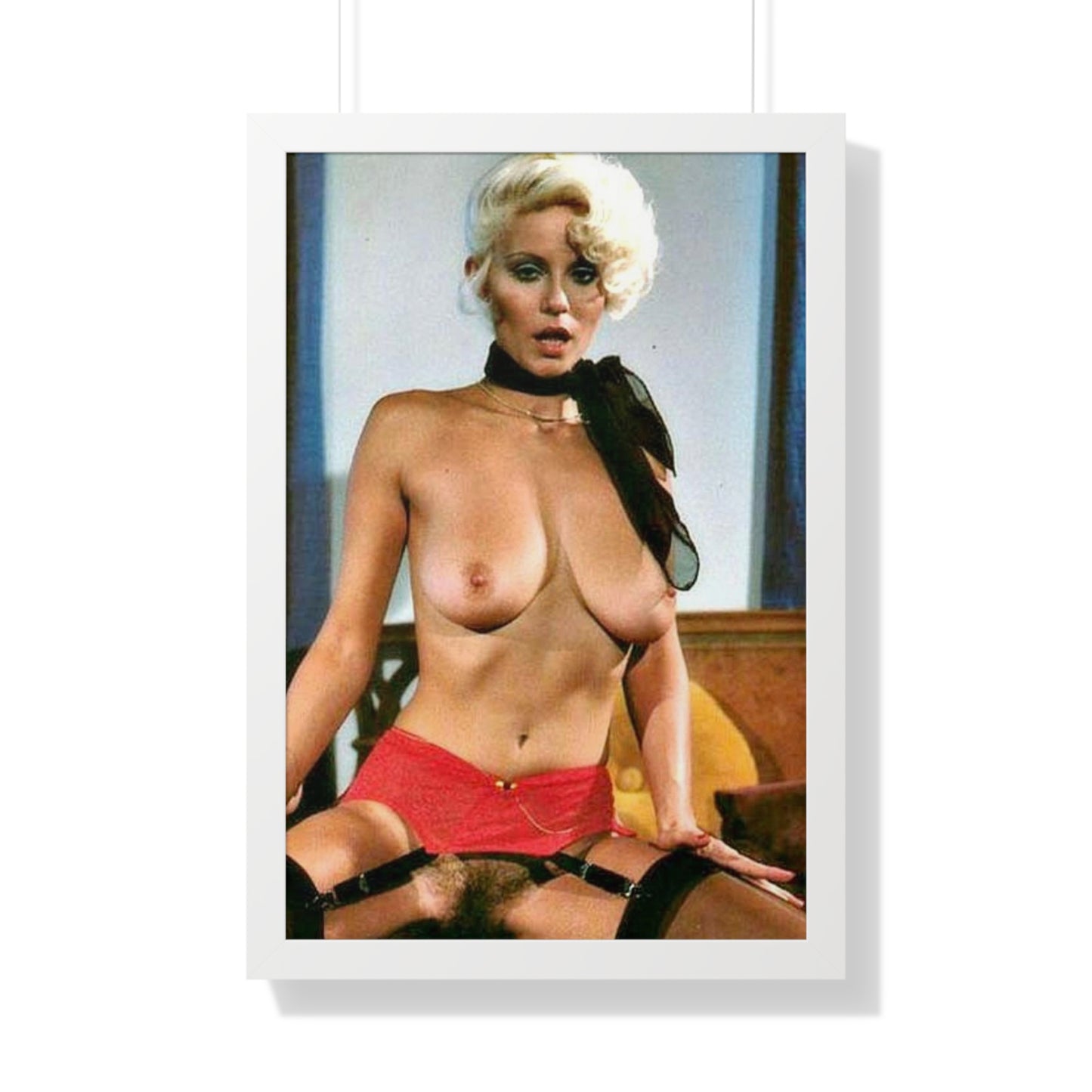 Framed Vertical Poster Porn Star Seka Nude