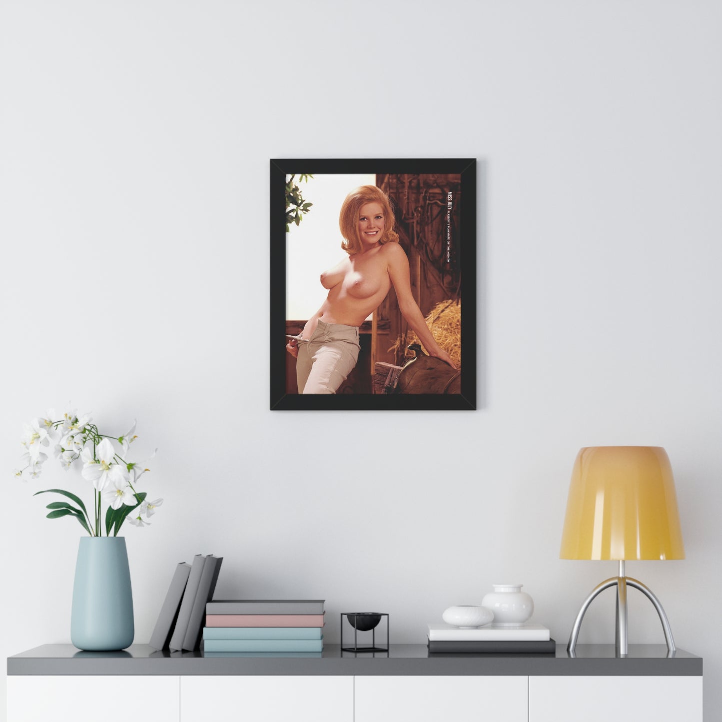Framed Vertical Poster Playboy Playmate July 1964 Melba Ogle