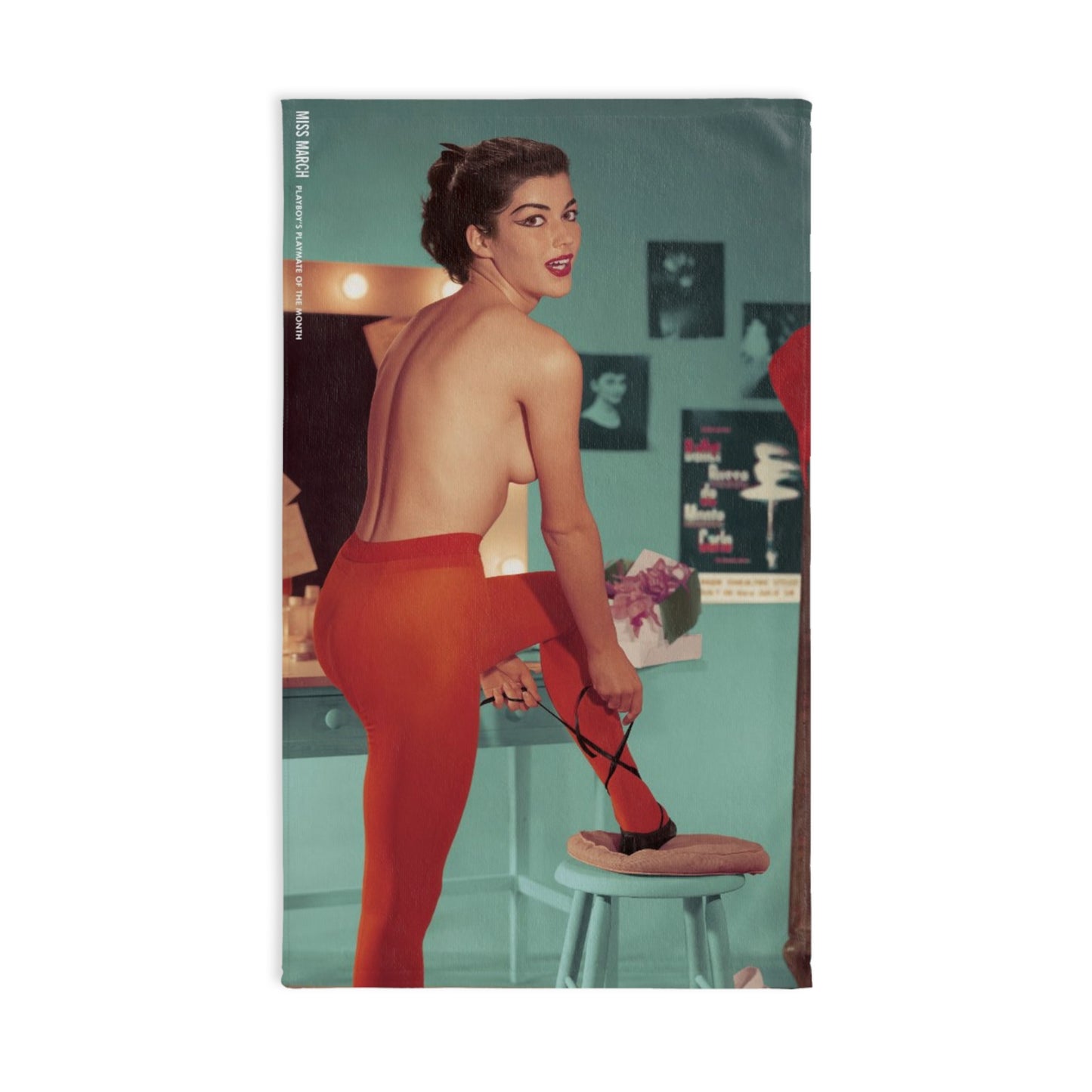 Hand Towel Playboy Playmate March 1957 Sandra Edwards