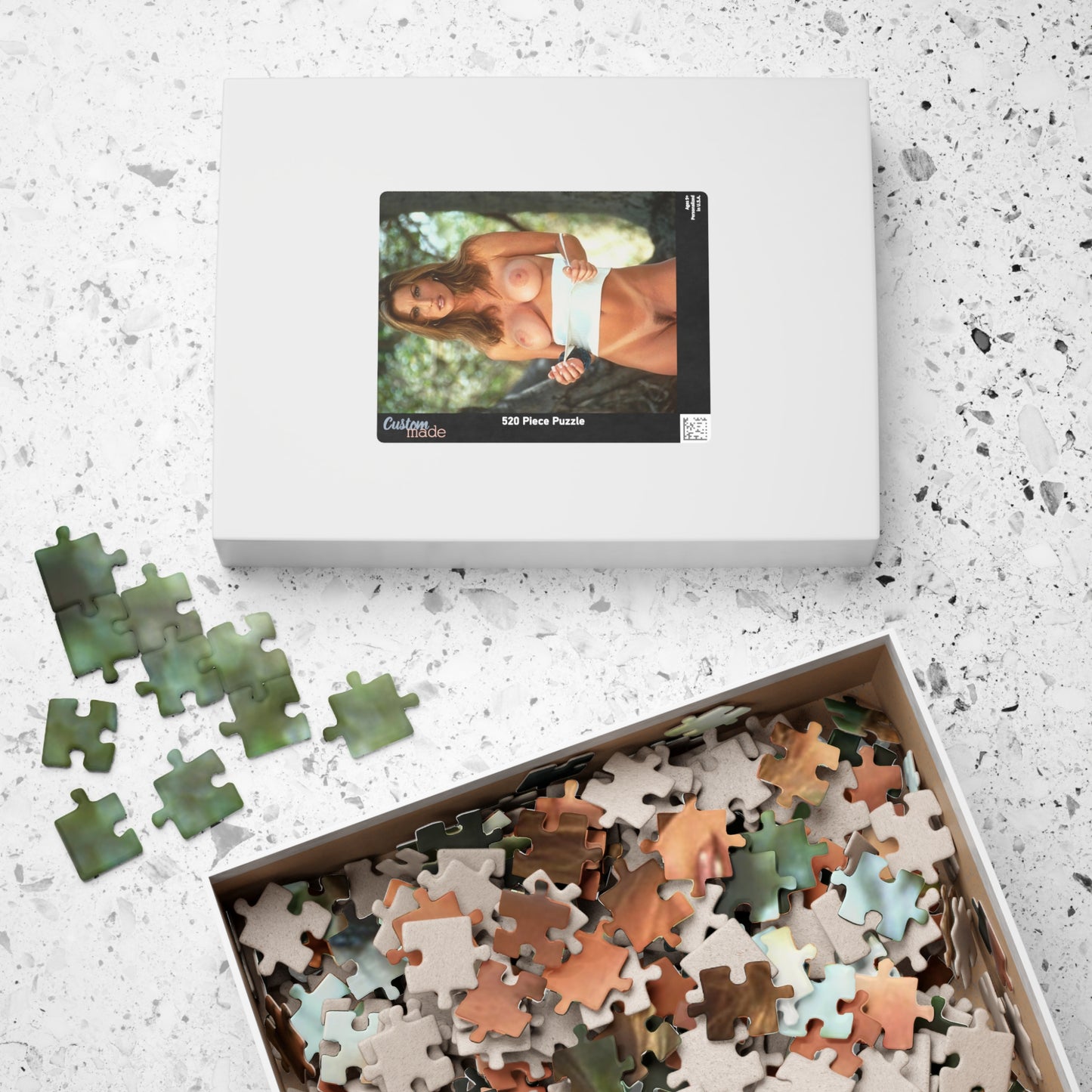 Puzzle (110, 252, 520, 1014-piece) Retro Adult Star Janine Lindenmulder Nude