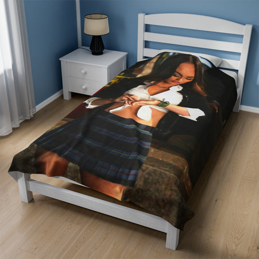 Velveteen Plush Blanket Megan Fox