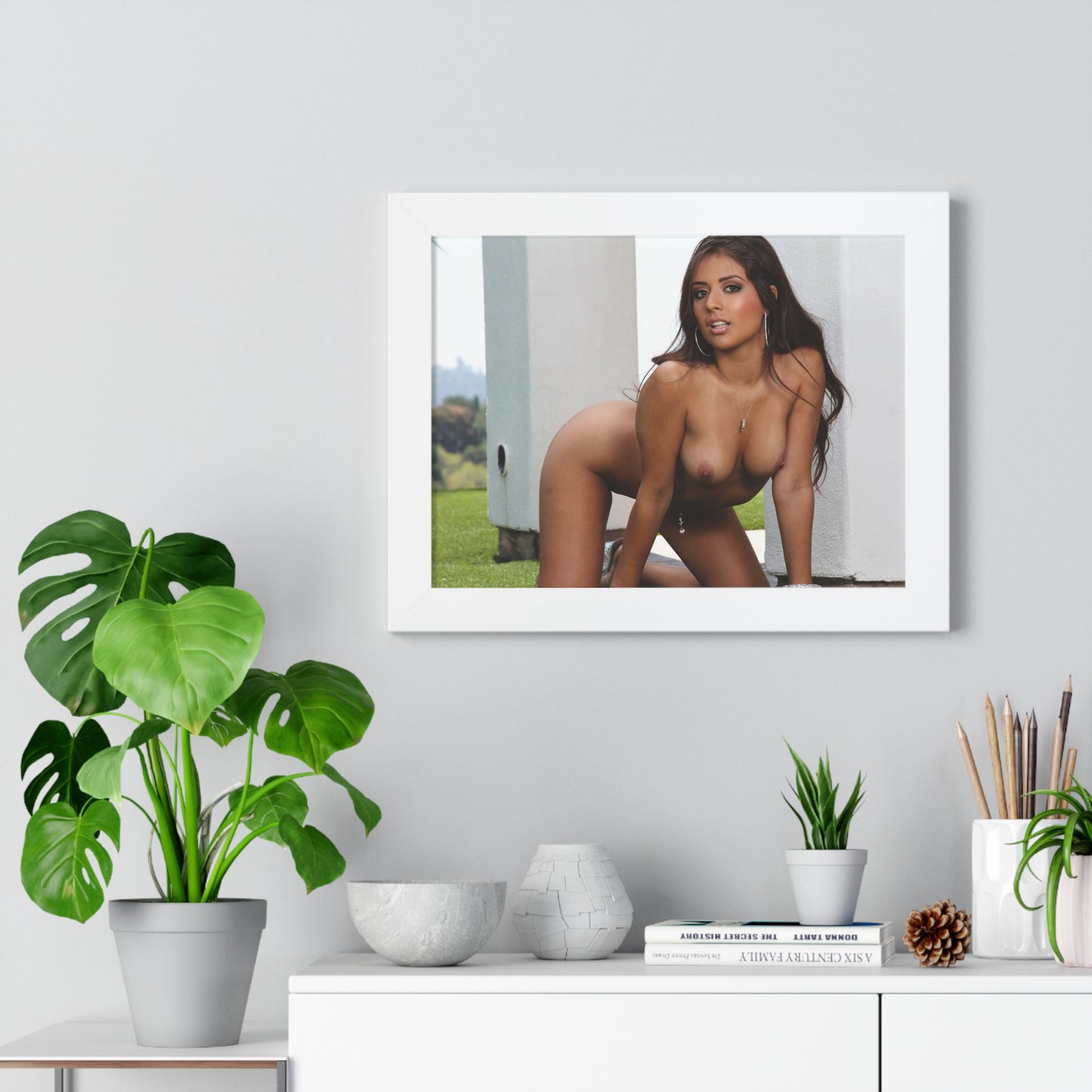 Framed Horizontal Poster Porn Star Jynx Maze Nude