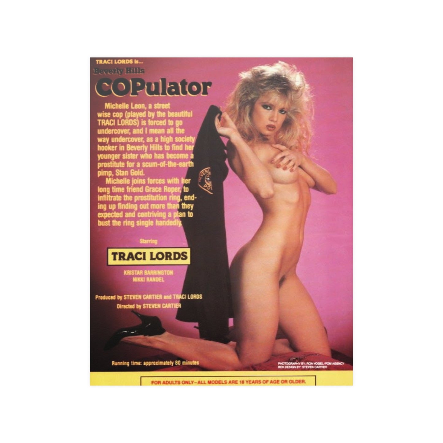 Satin Posters (210gsm) Retro Porn Star Traci Lords Nude Naked