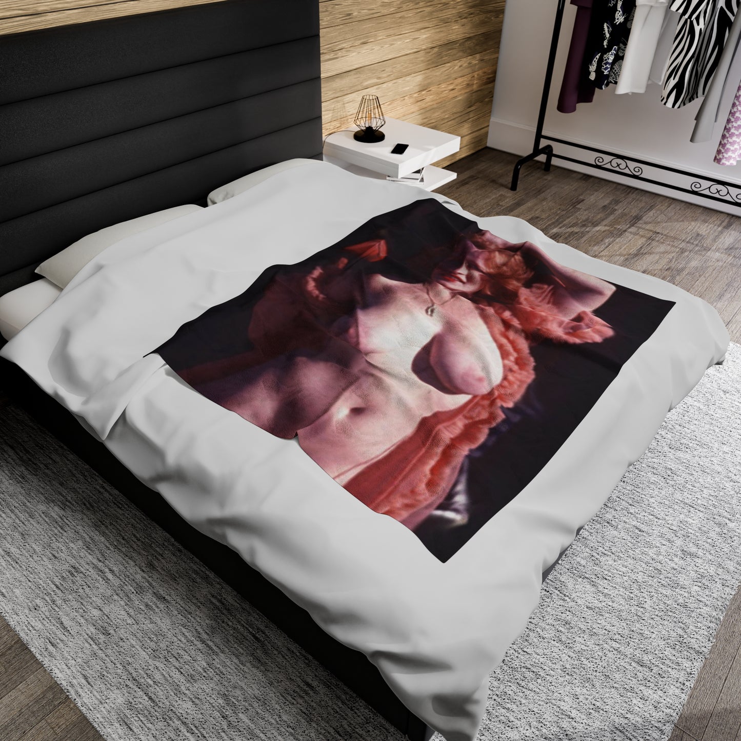 Velveteen Plush Blanket Retro Porn Star Lisa De Leeuw Nude