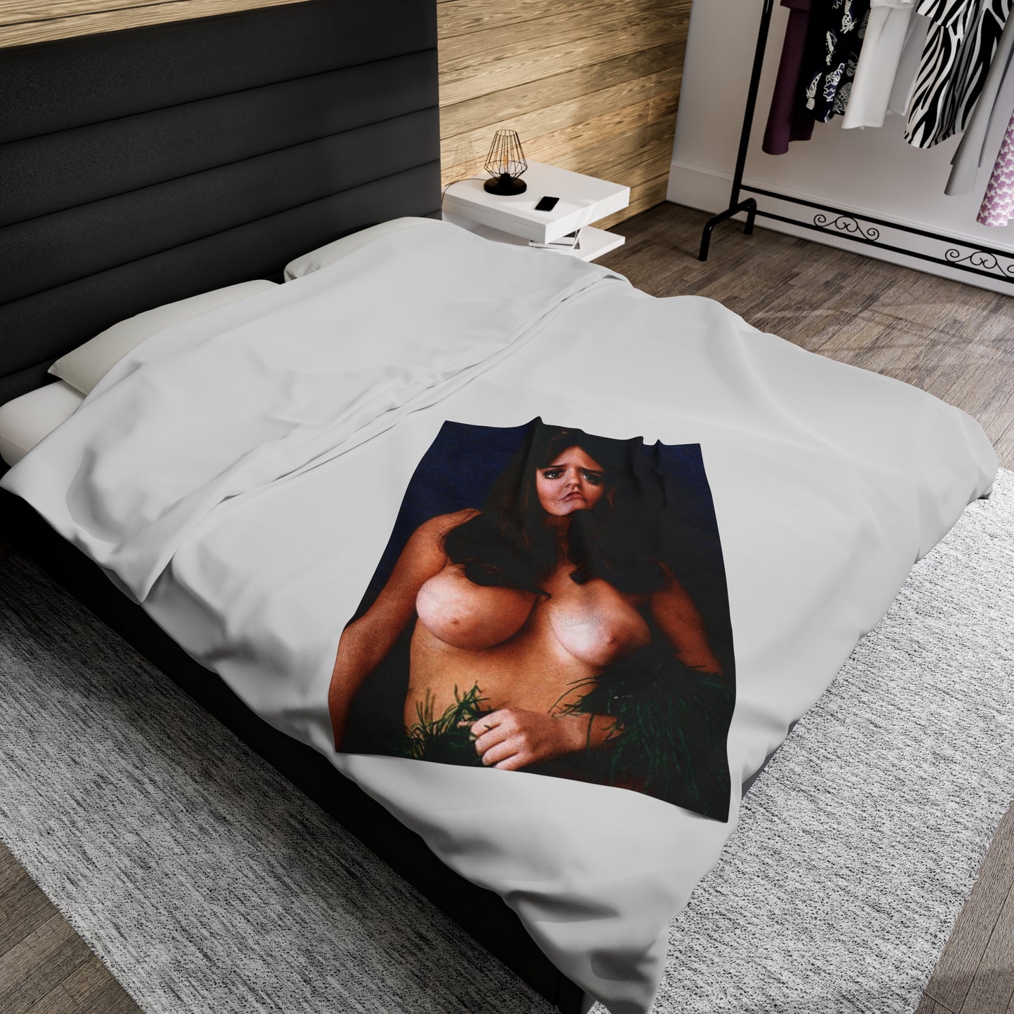 Velveteen Plush Blanket Playboy Playmate Cynthia Myers Nude