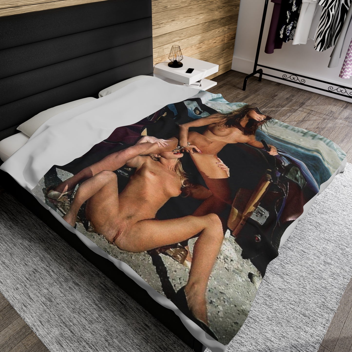 Velveteen Plush Blanket Racquel Darrian Nude