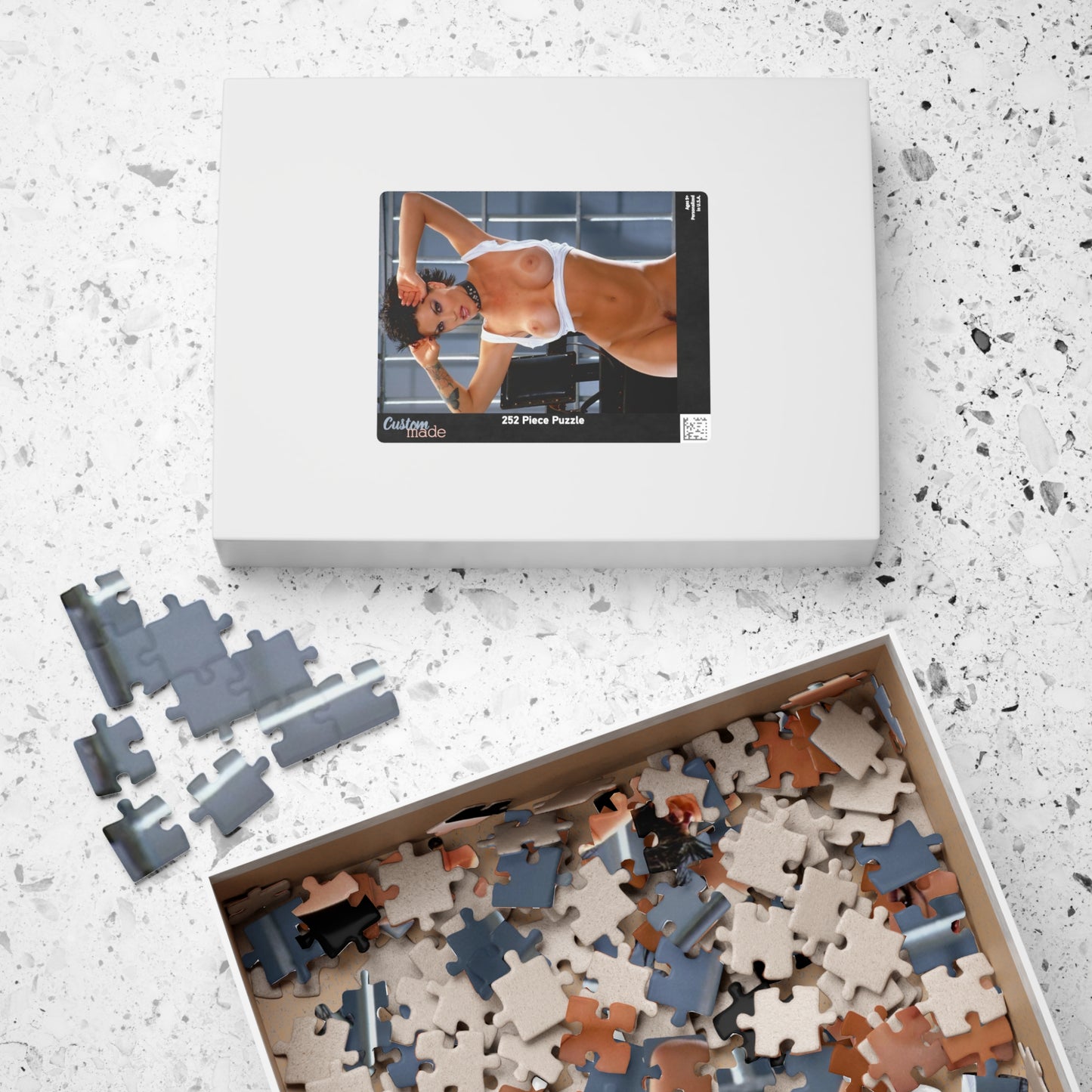 Puzzle (110, 252, 520, 1014-piece) Retro Adult Star Janine Lindenmulder Nude