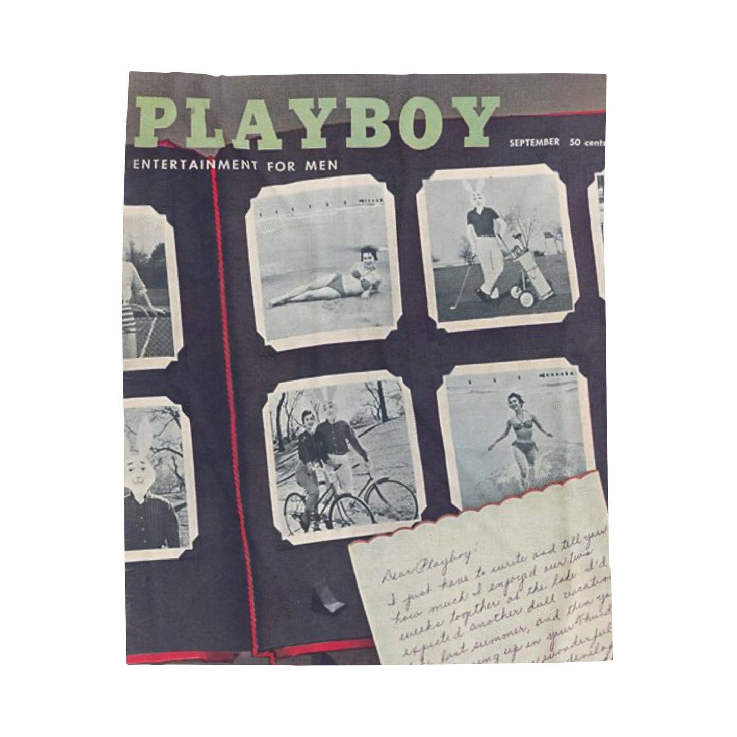 Velveteen Plush Blanket Play Boy Cover September 1956