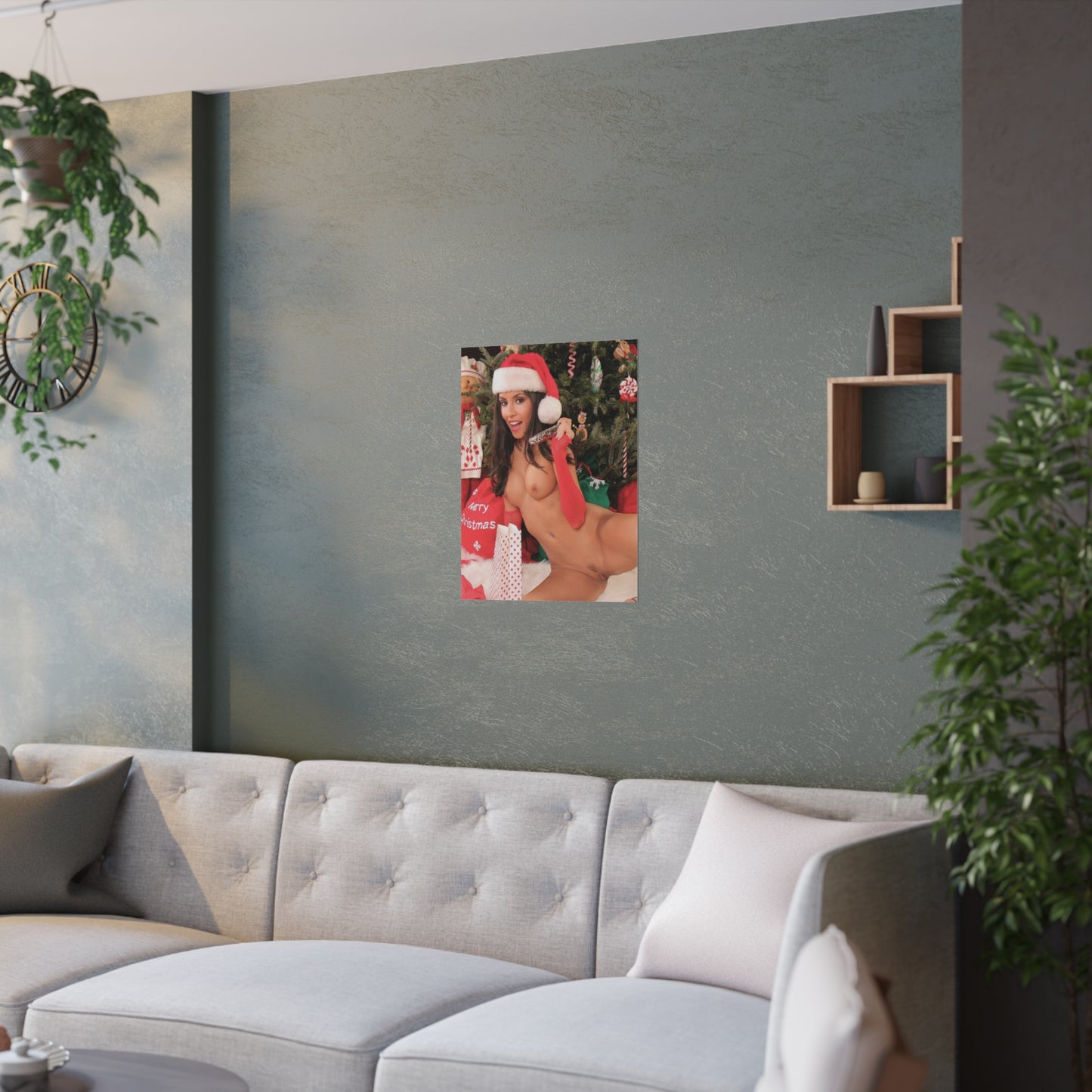 Satin Posters (210gsm) Nude Christmas Girl 2