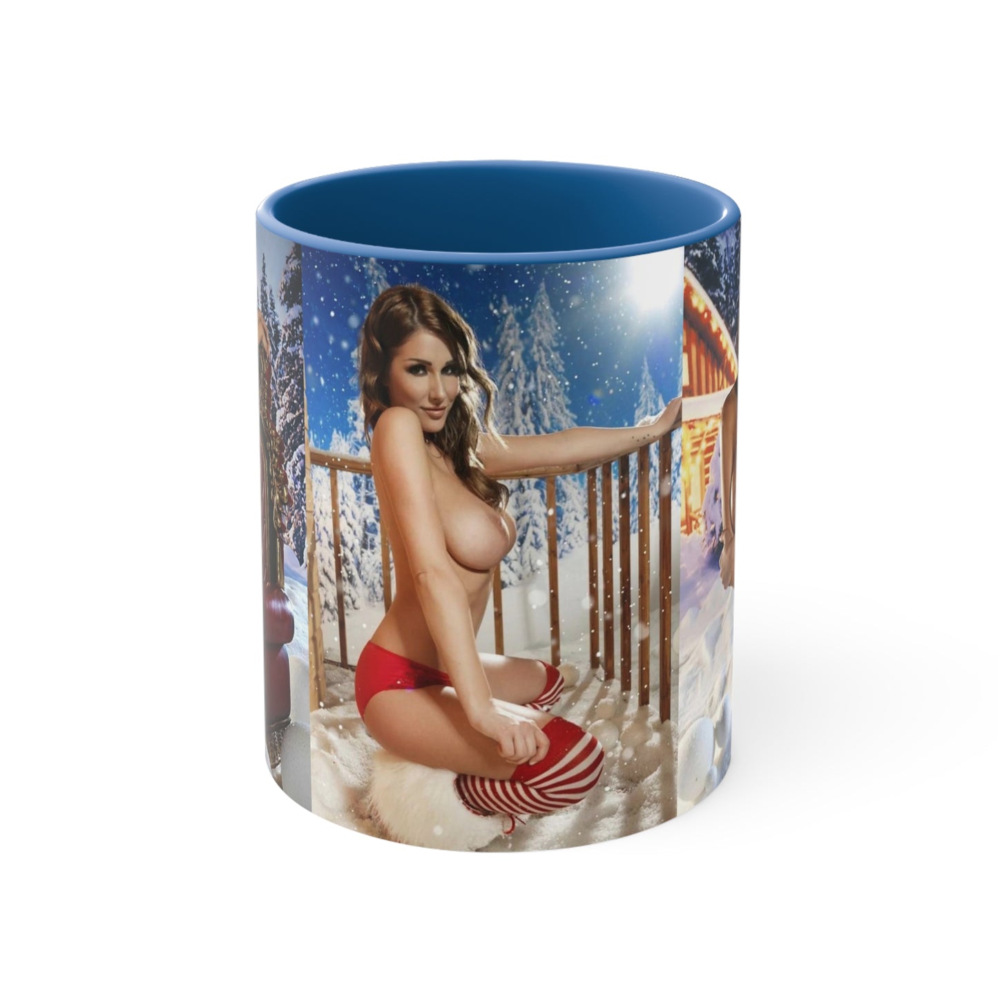 Accent Coffee Mug, 11oz Nude Christmas Pornstars