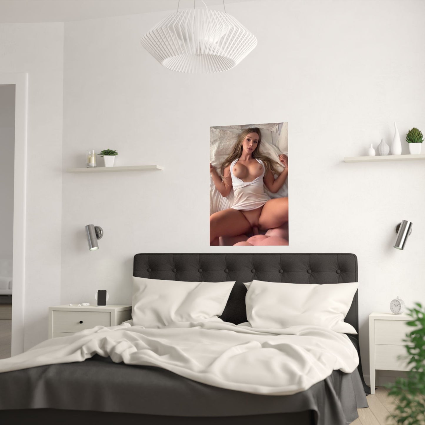 Satin Posters (210gsm) Gorgeous Teen Blonde Fucked POV