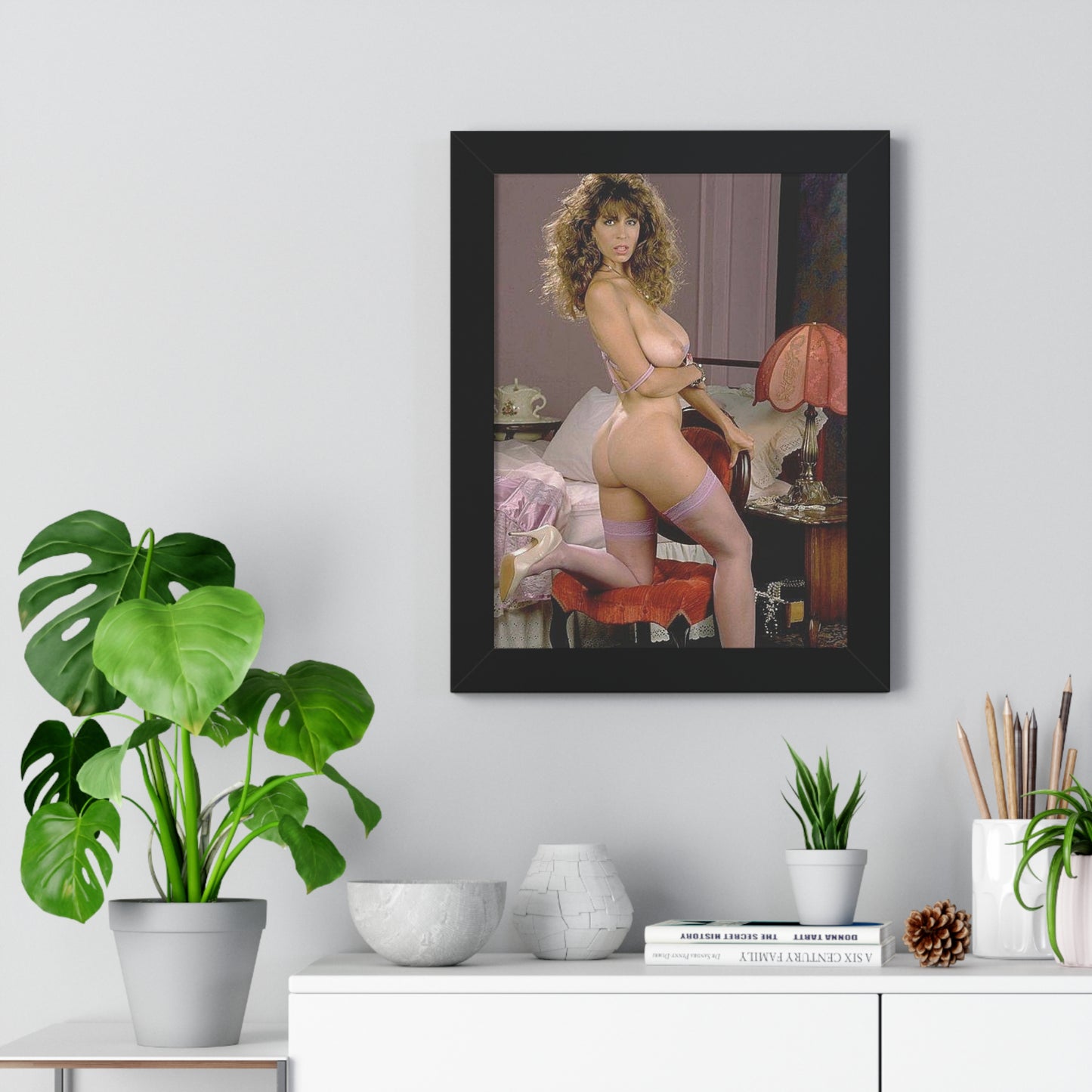 Framed Vertical Poster Porn Star Christy Canyon Nude