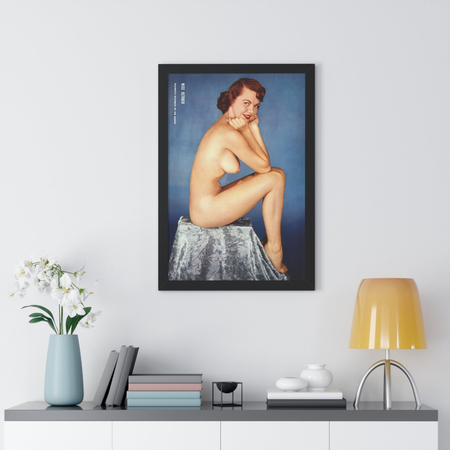 Framed Vertical Poster Playboy Playmate October 1954 Madeline Castle