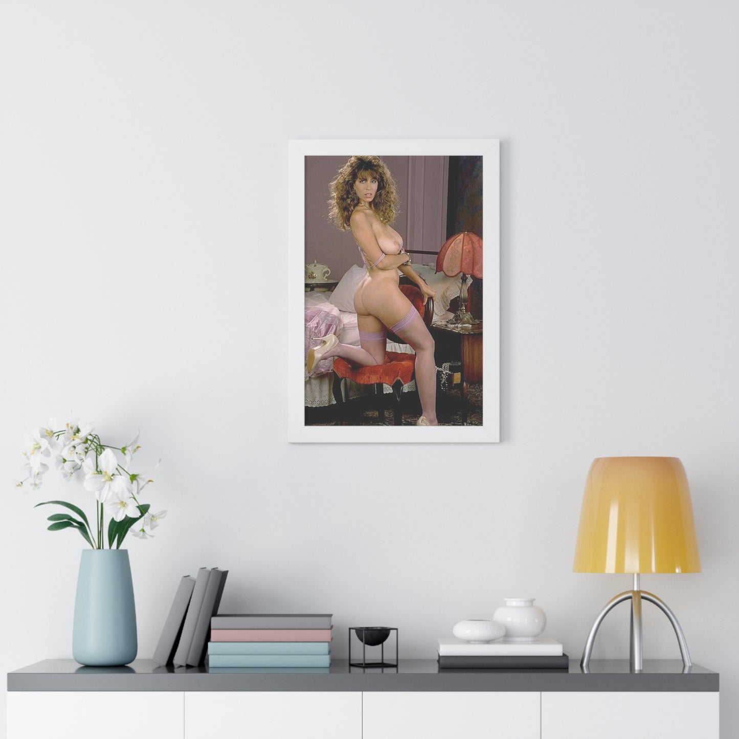 Framed Vertical Poster Porn Star Christy Canyon Nude