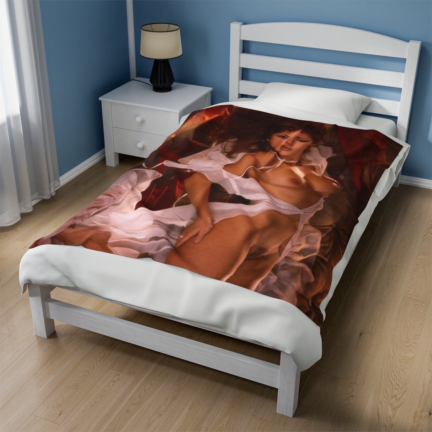 Velveteen Plush Blanket Playboy Playmate September 1998 Vanessa Gleason