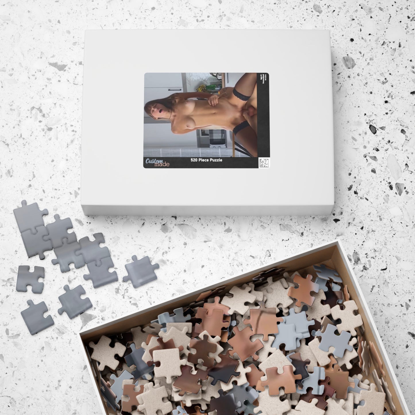 Puzzle (110, 252, 520, 1014-piece) Stunning Leggy Brunette Fucking