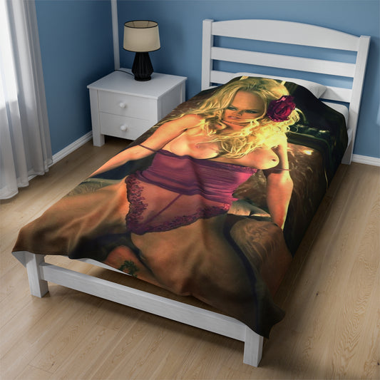 Velveteen Plush Blanket Pornstar Jenna Jameson Nude