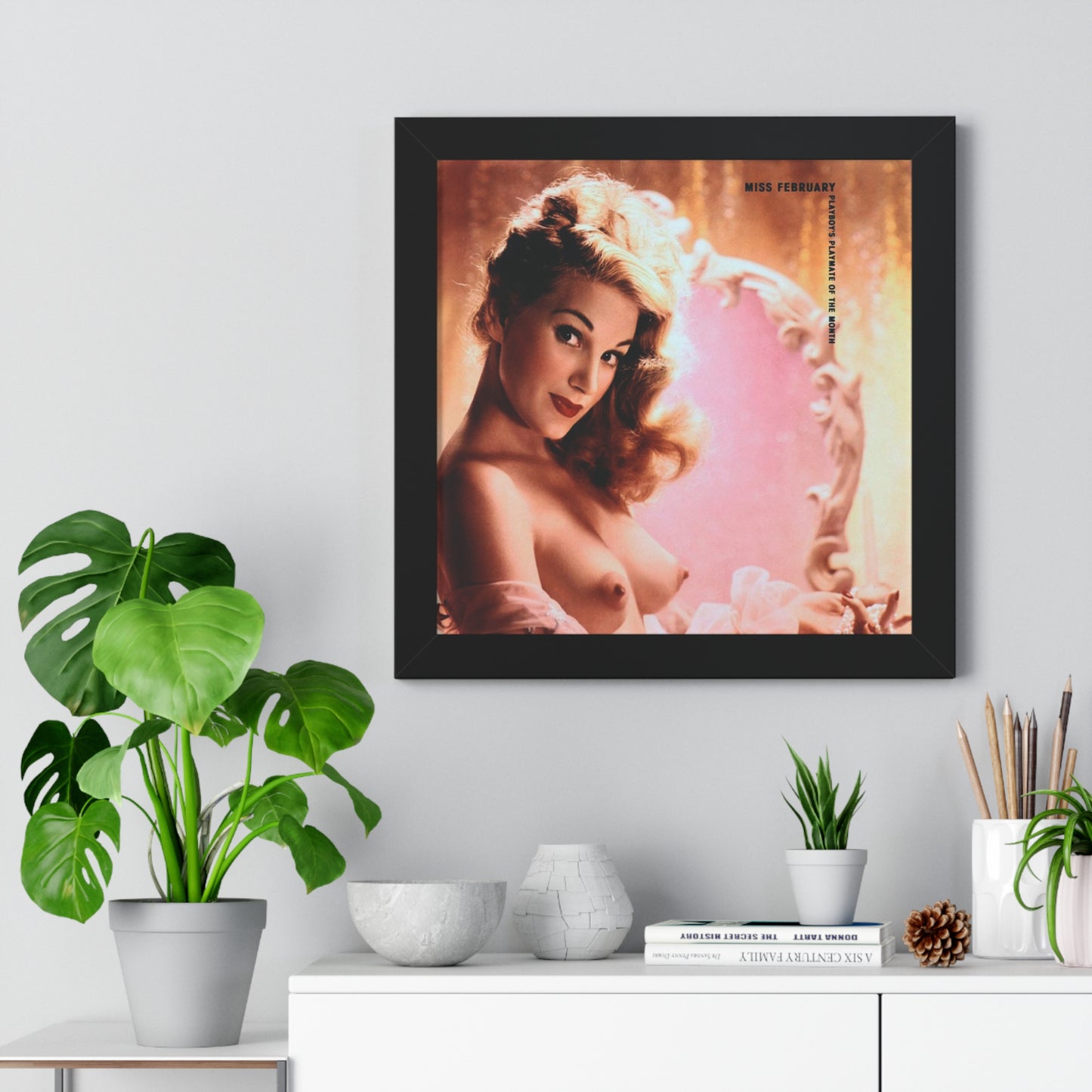 Framed Vertical Poster Playboy Playmate February 1954 Margaret Scott