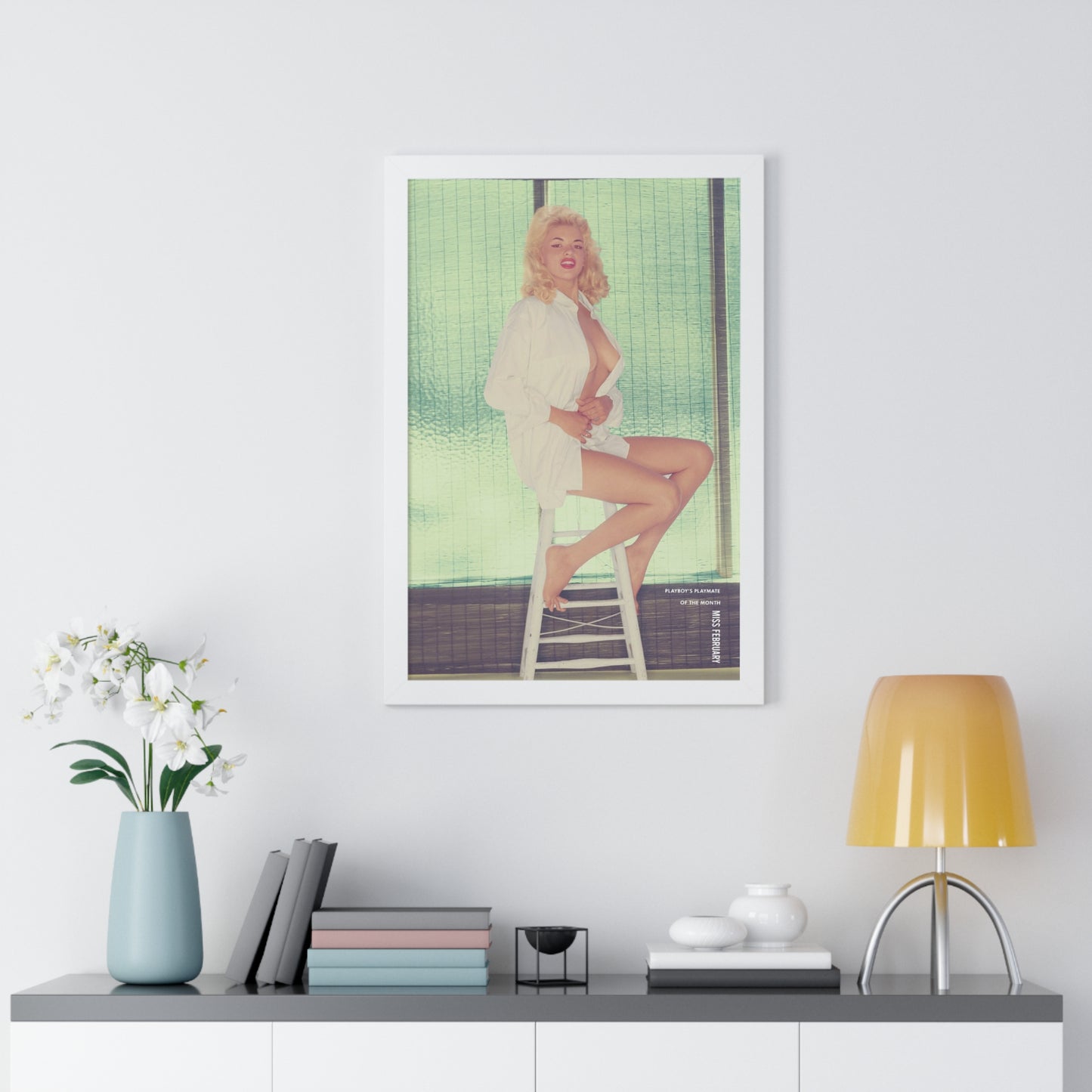 Framed Vertical Poster Playboy Playmate February 1955 Jayne Mansfield