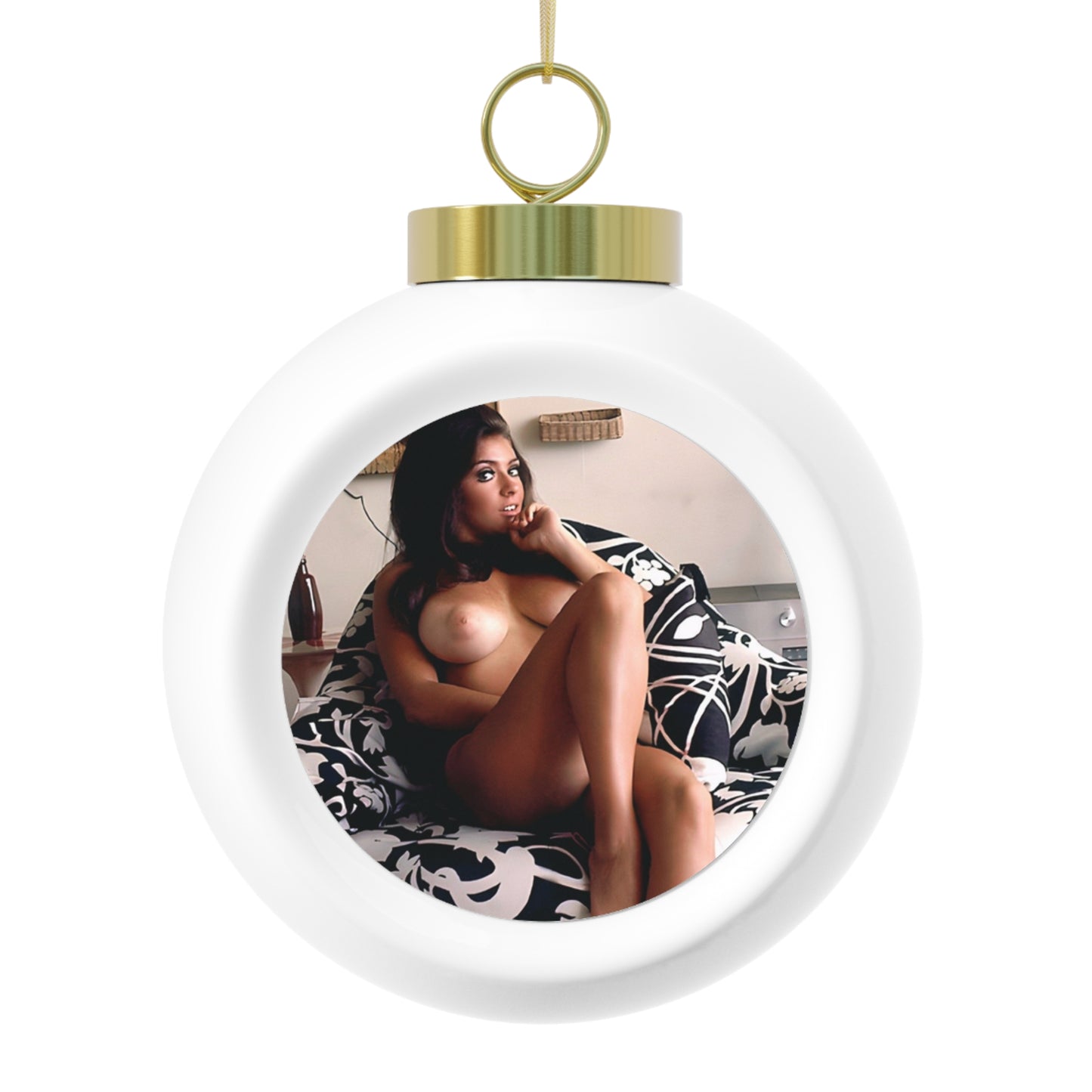 Christmas Ball Ornament Playboy Playmate Cynthia Myers nude