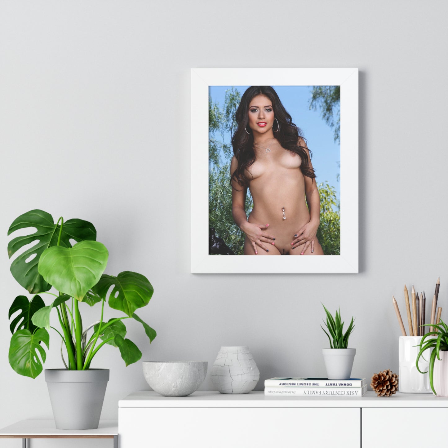 Framed Vertical Poster Porn Star Jynx Maze Nude