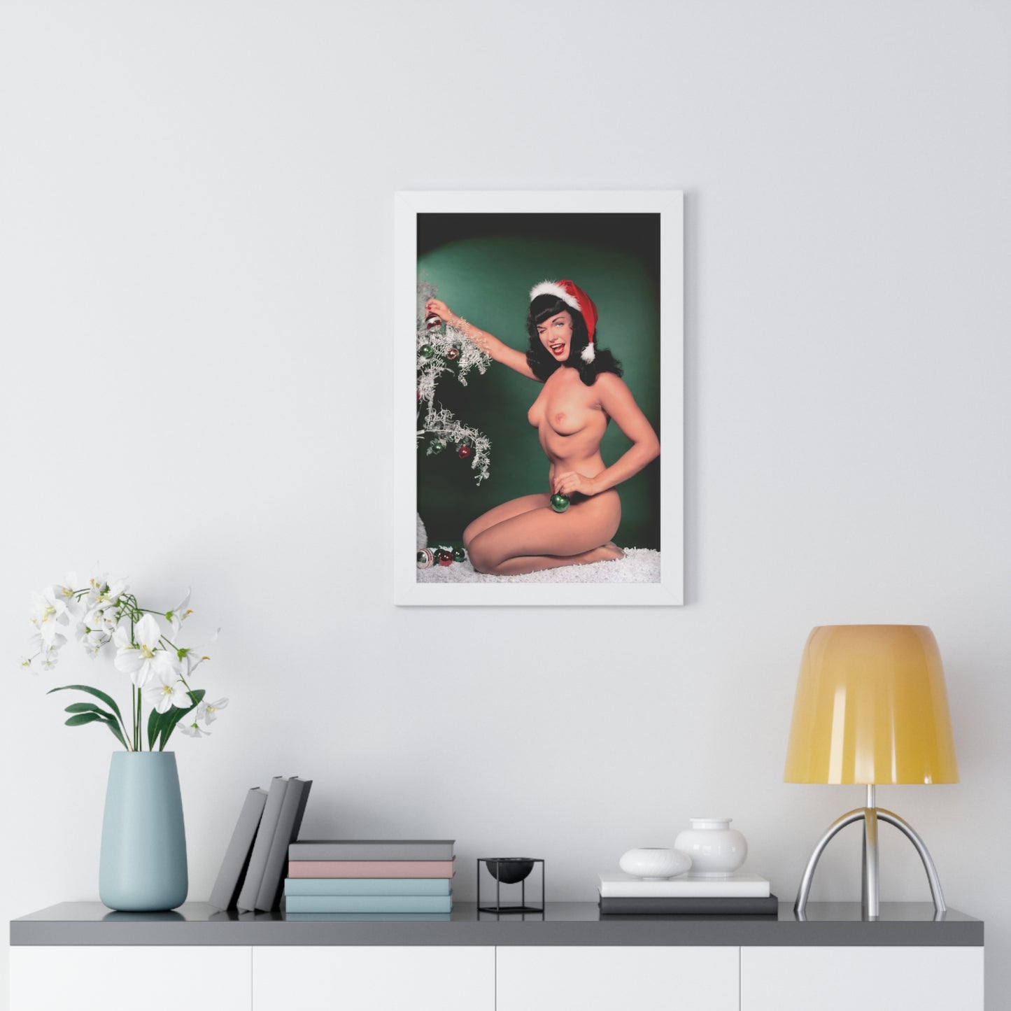 Framed Vertical Poster Playboy Playmate January 1955 Bettie Page