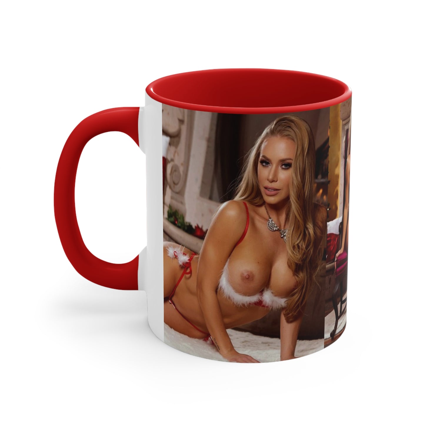 Accent Coffee Mug, 11oz Pornstar Nicole Aniston Nude Christmas