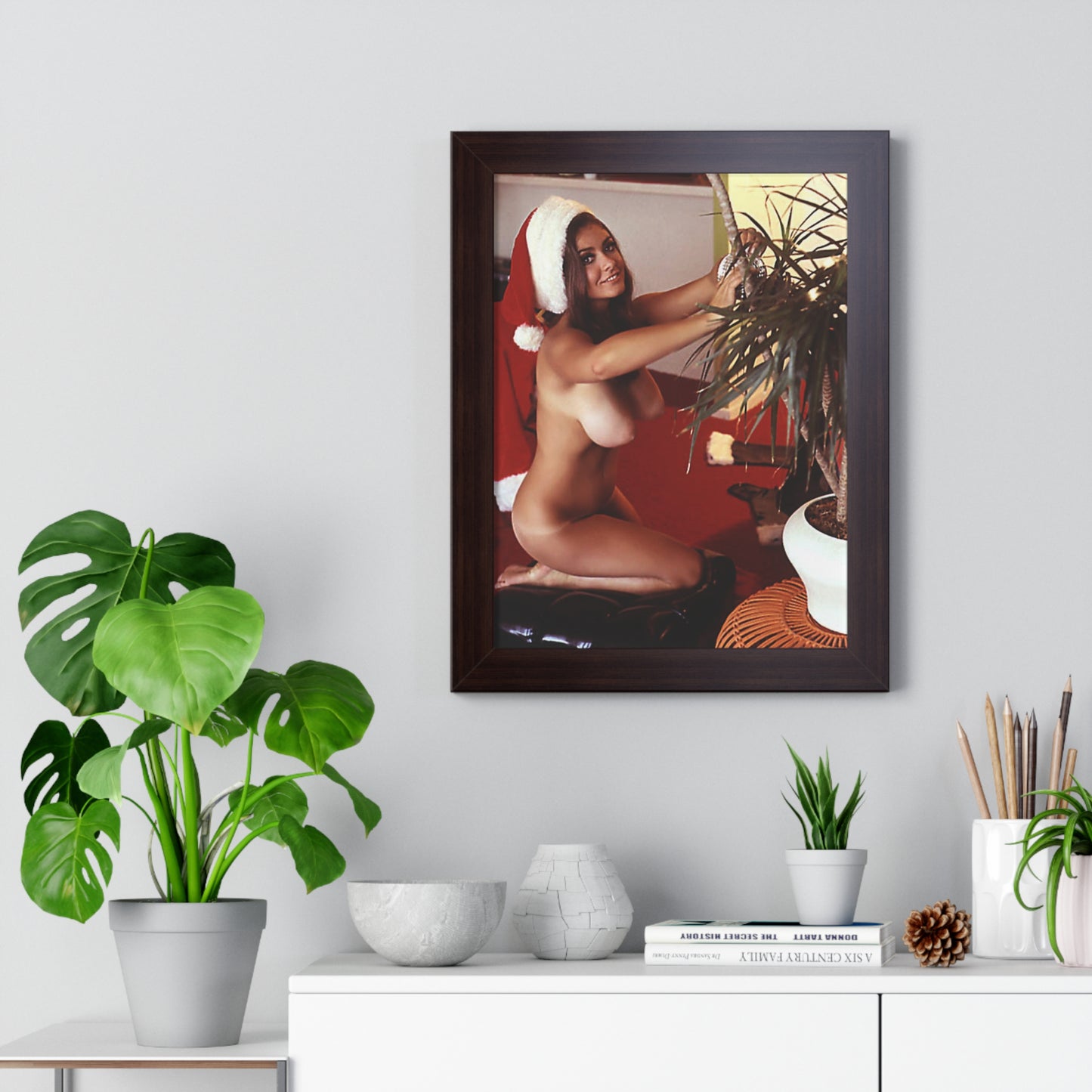 Framed Vertical Poster Playboy Playmate Cynthia Myers Nude