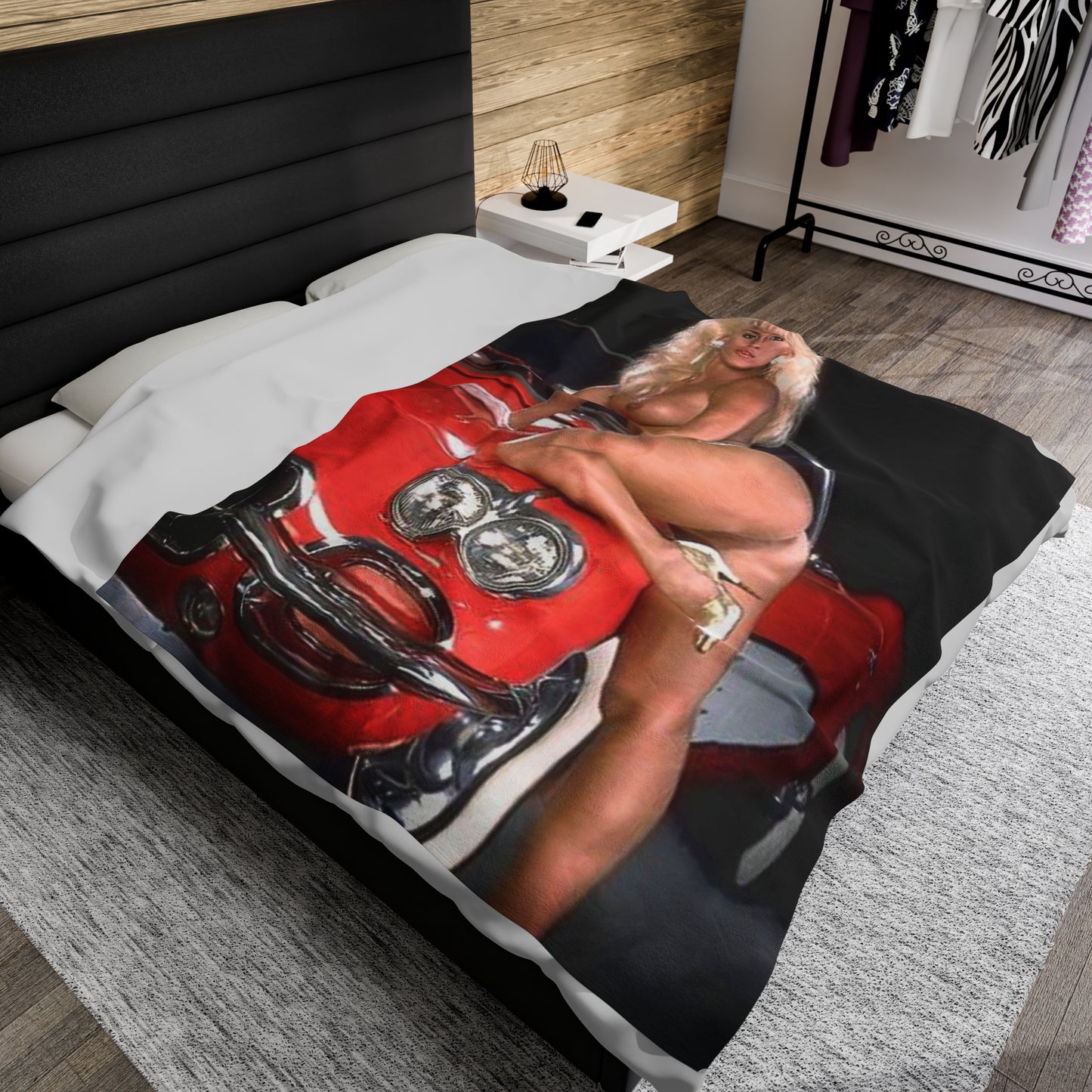 Velveteen Plush Blanket Retro 1980s Porn Star Amber Lynn
