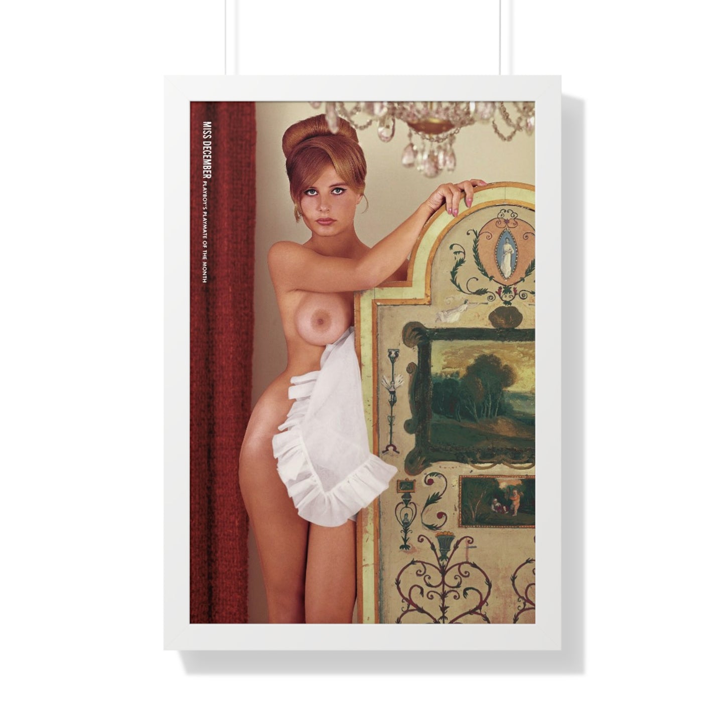 Framed Vertical Poster Playboy Playmate December 1963 Donna Michelle