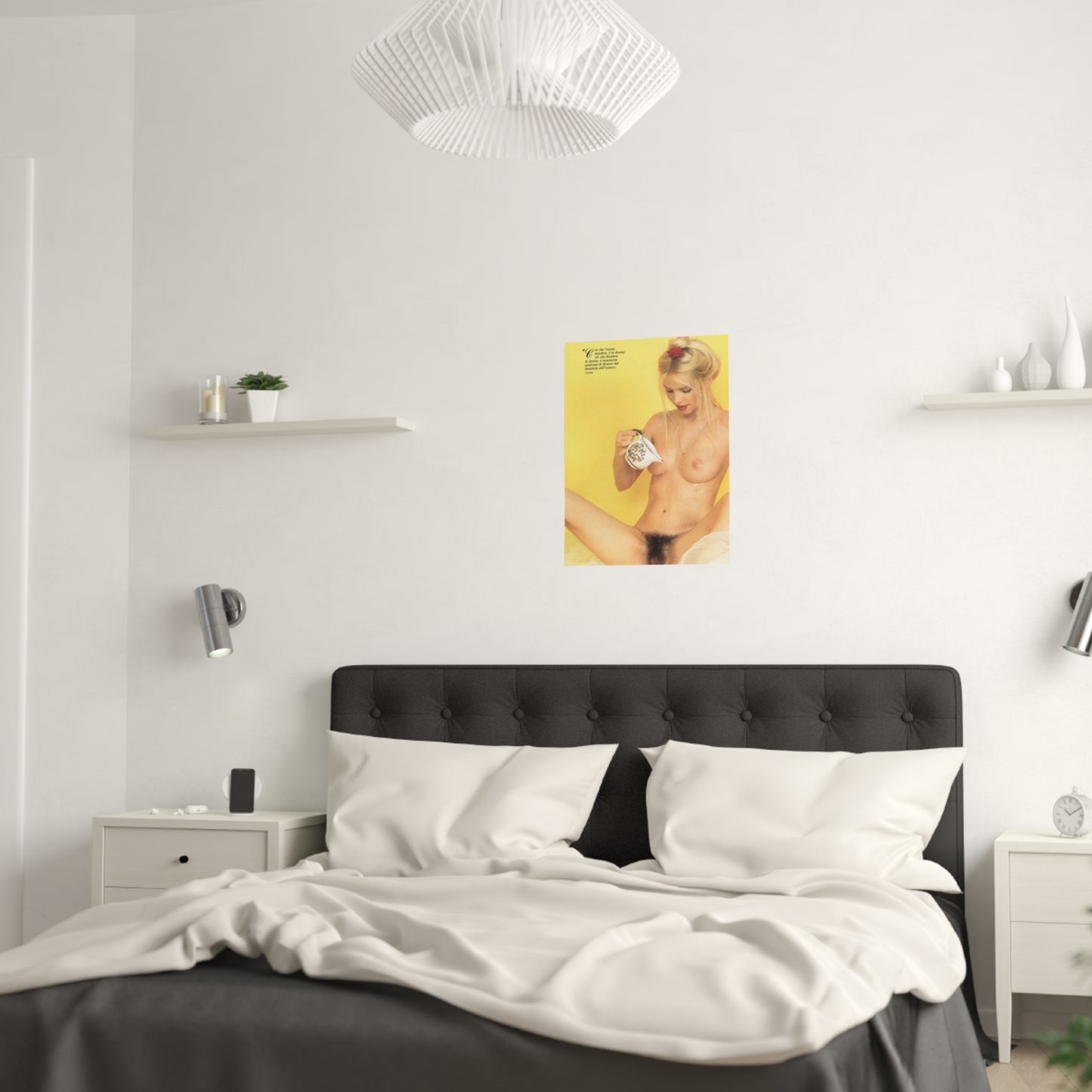 Satin Posters (210gsm) Retro Porn Star Cicciolina (Ilona Staller) Nude