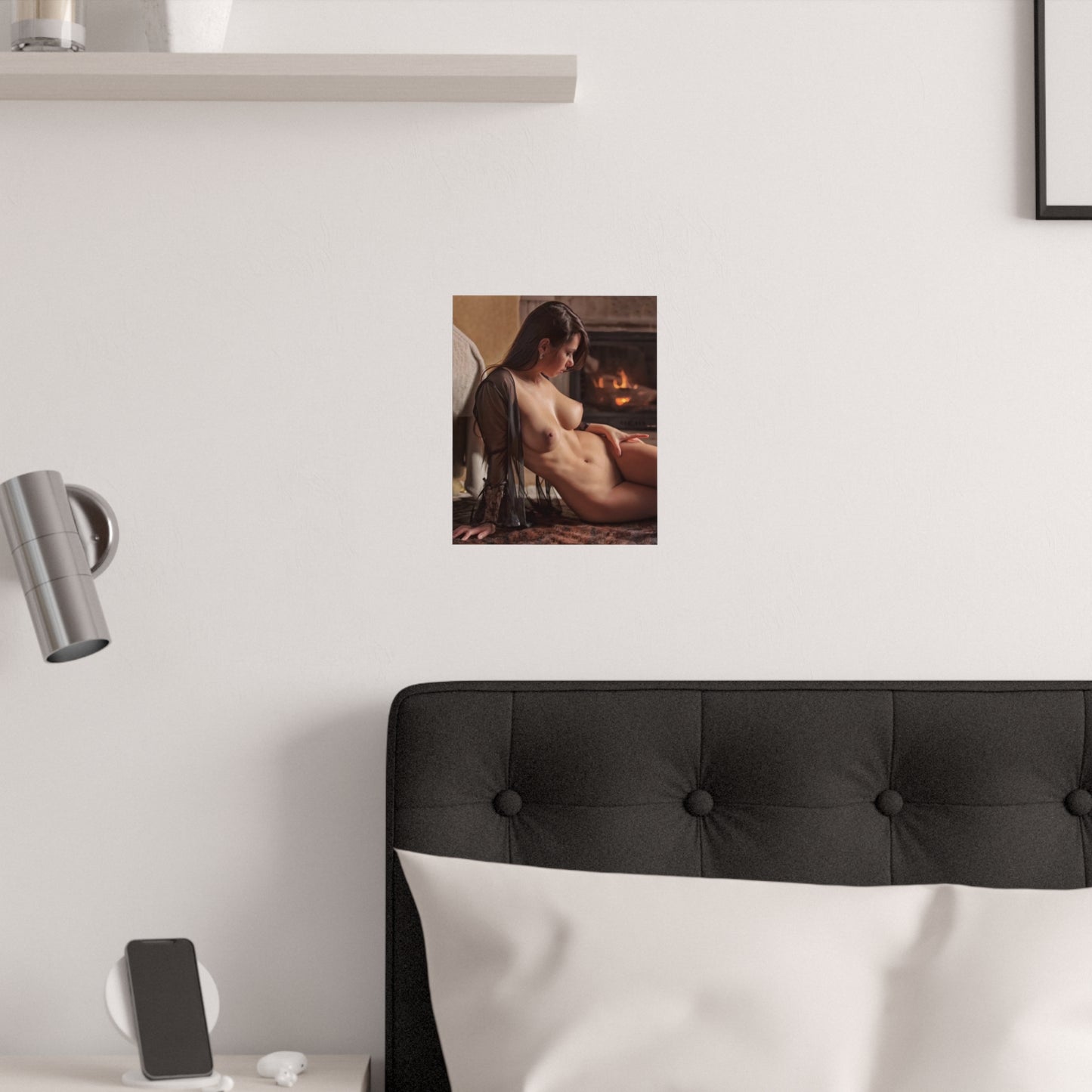 Satin Posters (210gsm) Nude by the Fire