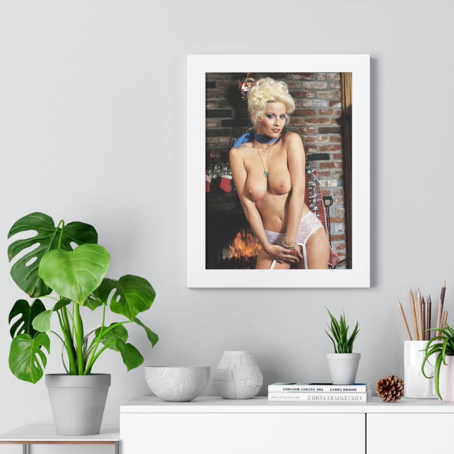 Framed Vertical Poster Porn Star Seka Nude