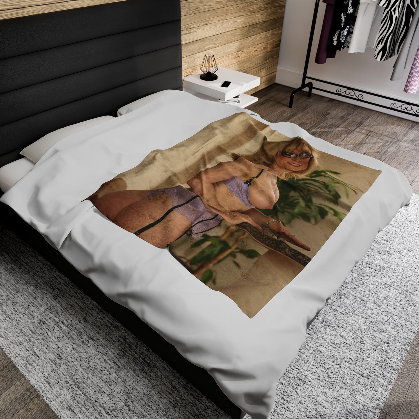 Velveteen Plush Blanket Porn Star Nina Hartley Nude