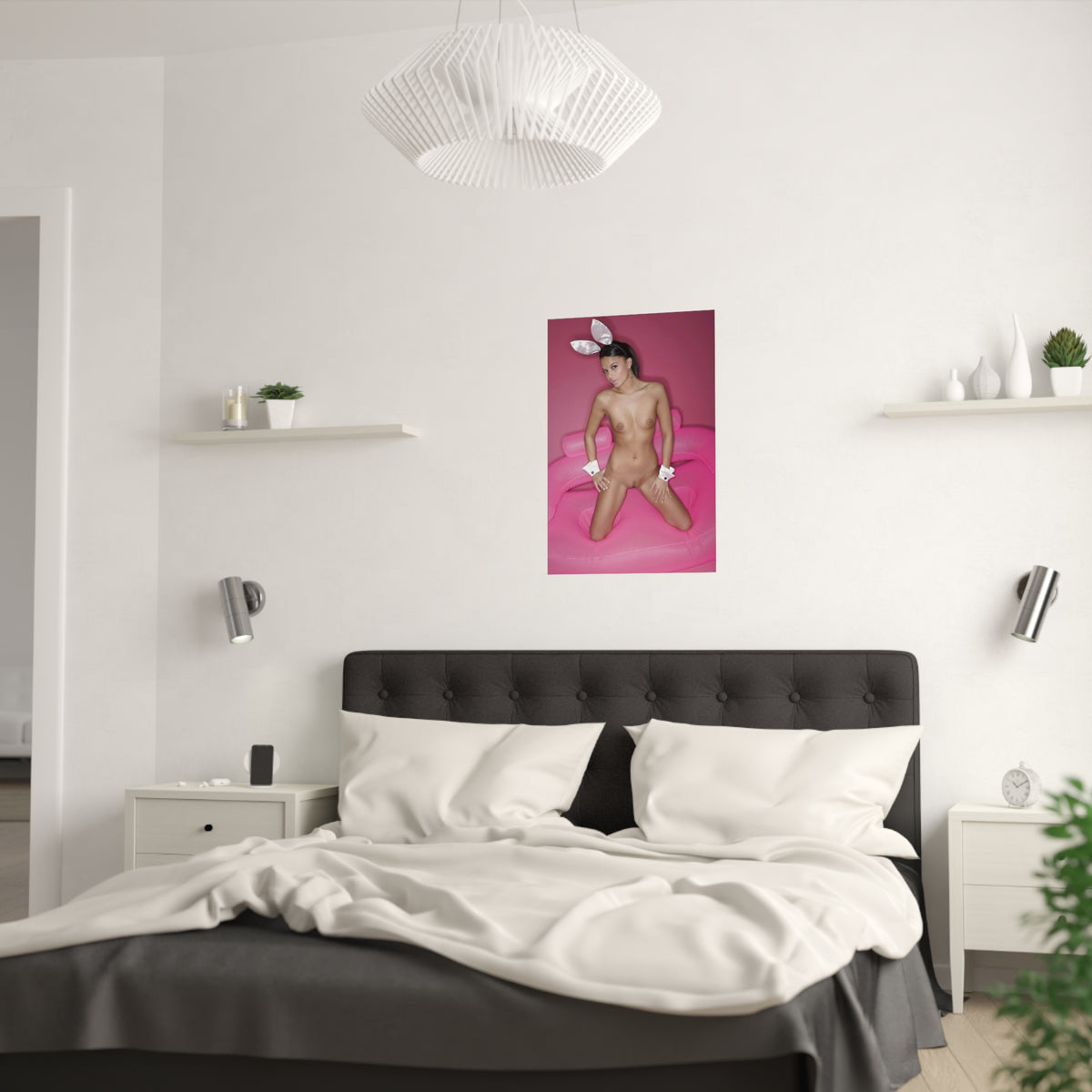 Satin Posters (210gsm) Tight Nude Bunny Ears