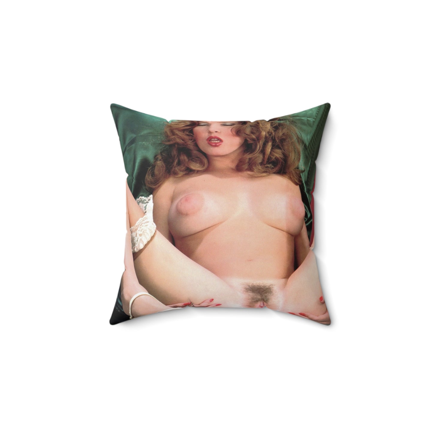 Spun Polyester Square Pillow Retro Porn Star Traci Lords Nude