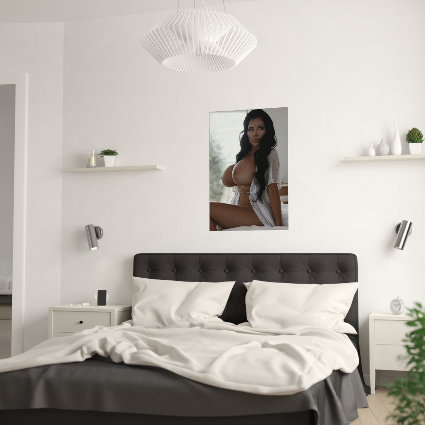 Satin Posters (210gsm) Busty Stephanie Palomares Nude