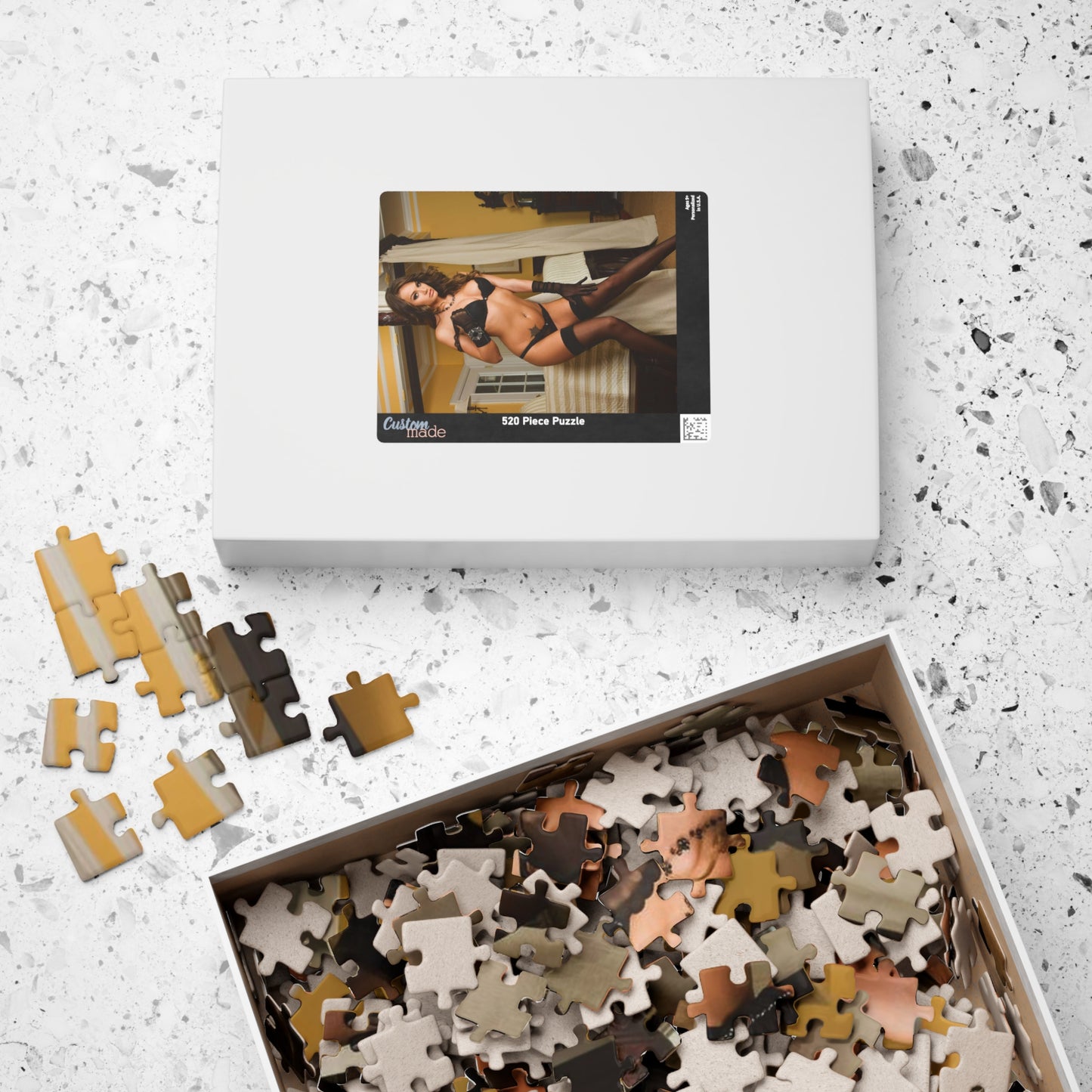 Puzzle (110, 252, 520, 1014-piece) Hot Black Lingerie Babe